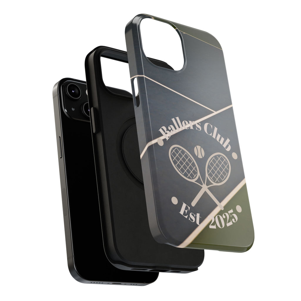 Tennis Impact-Resistant Phone Case — 'Ballers Club Est. 2025' Protective Cover