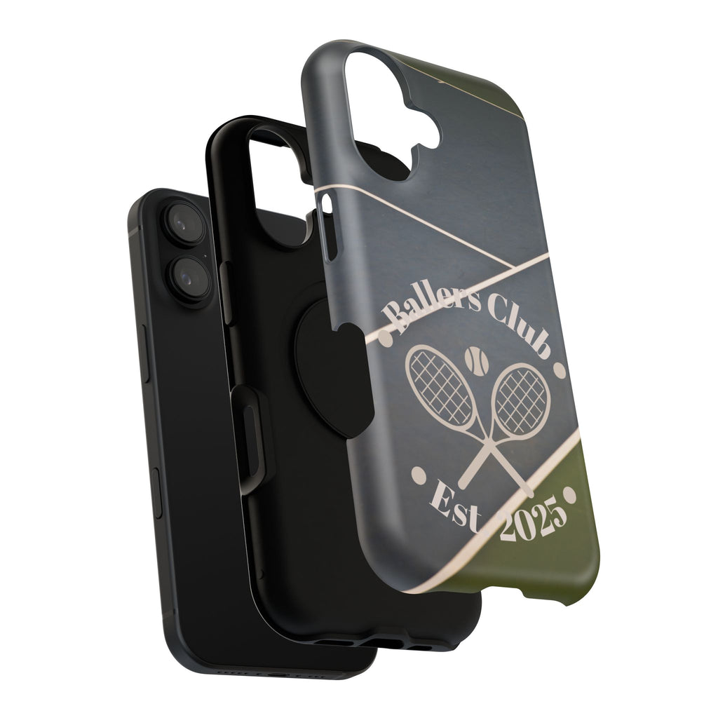 Tennis Impact-Resistant Phone Case — 'Ballers Club Est. 2025' Protective Cover