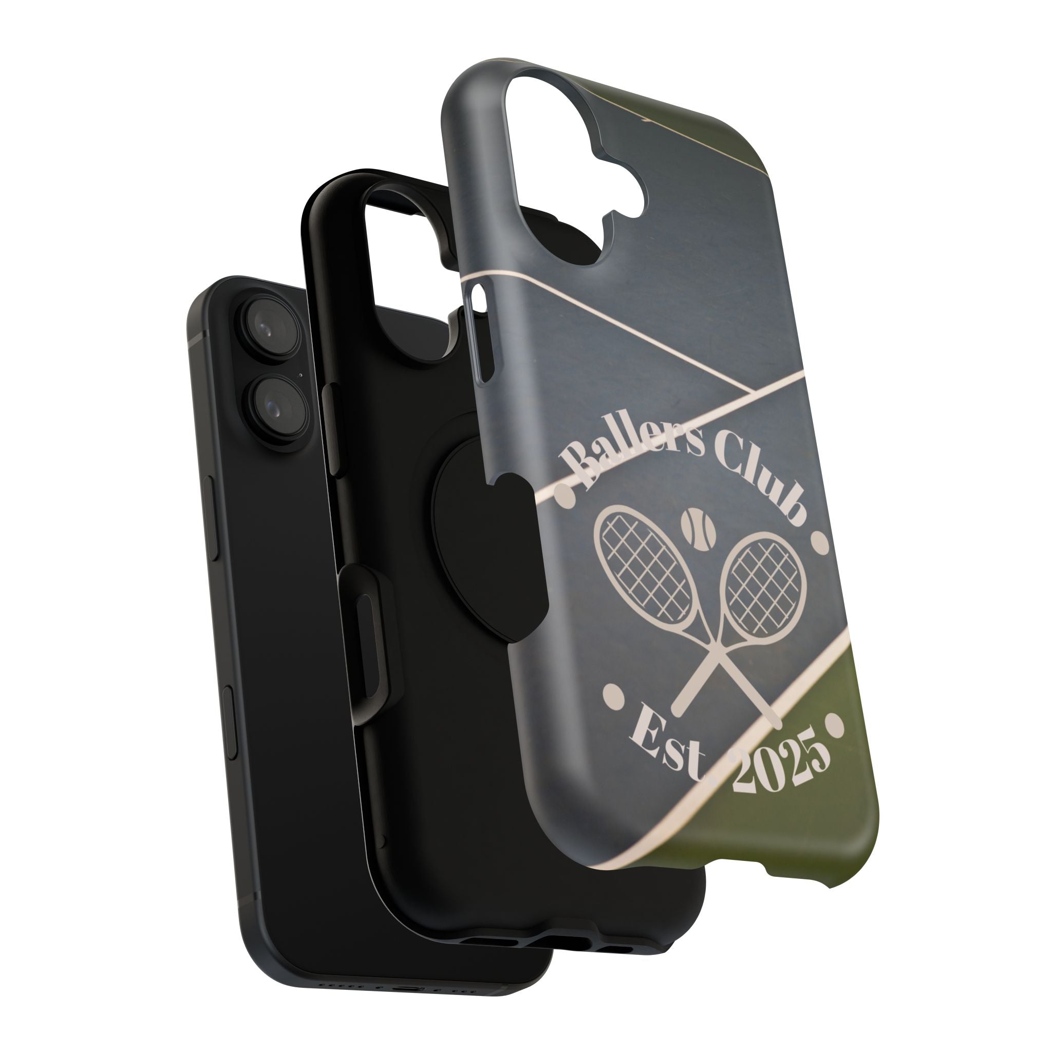 Tennis Impact-Resistant Phone Case — 'Ballers Club Est. 2025' Protective Cover