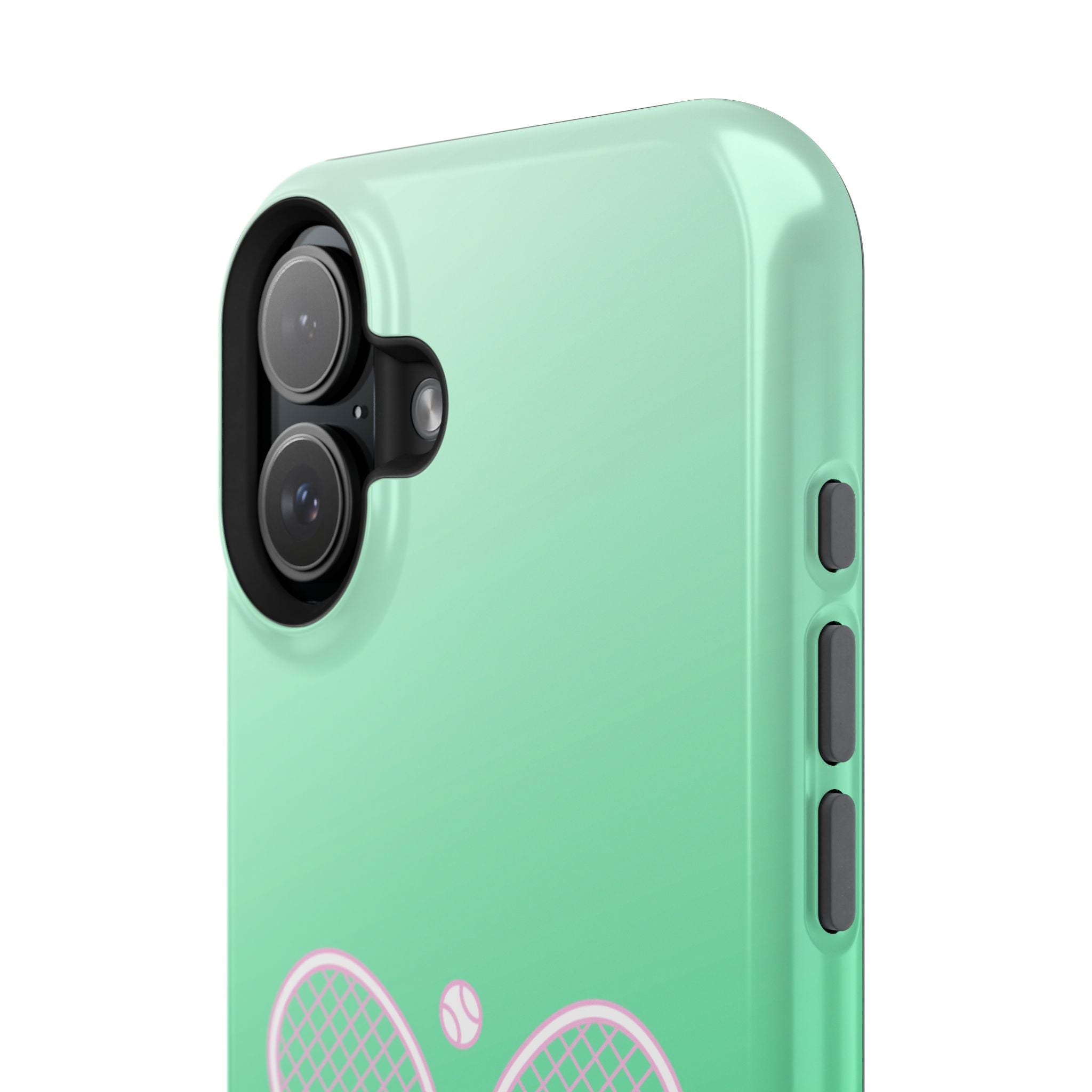 Tennis Impact-Resistant Phone Case — 'Forty Love', Green Gradient