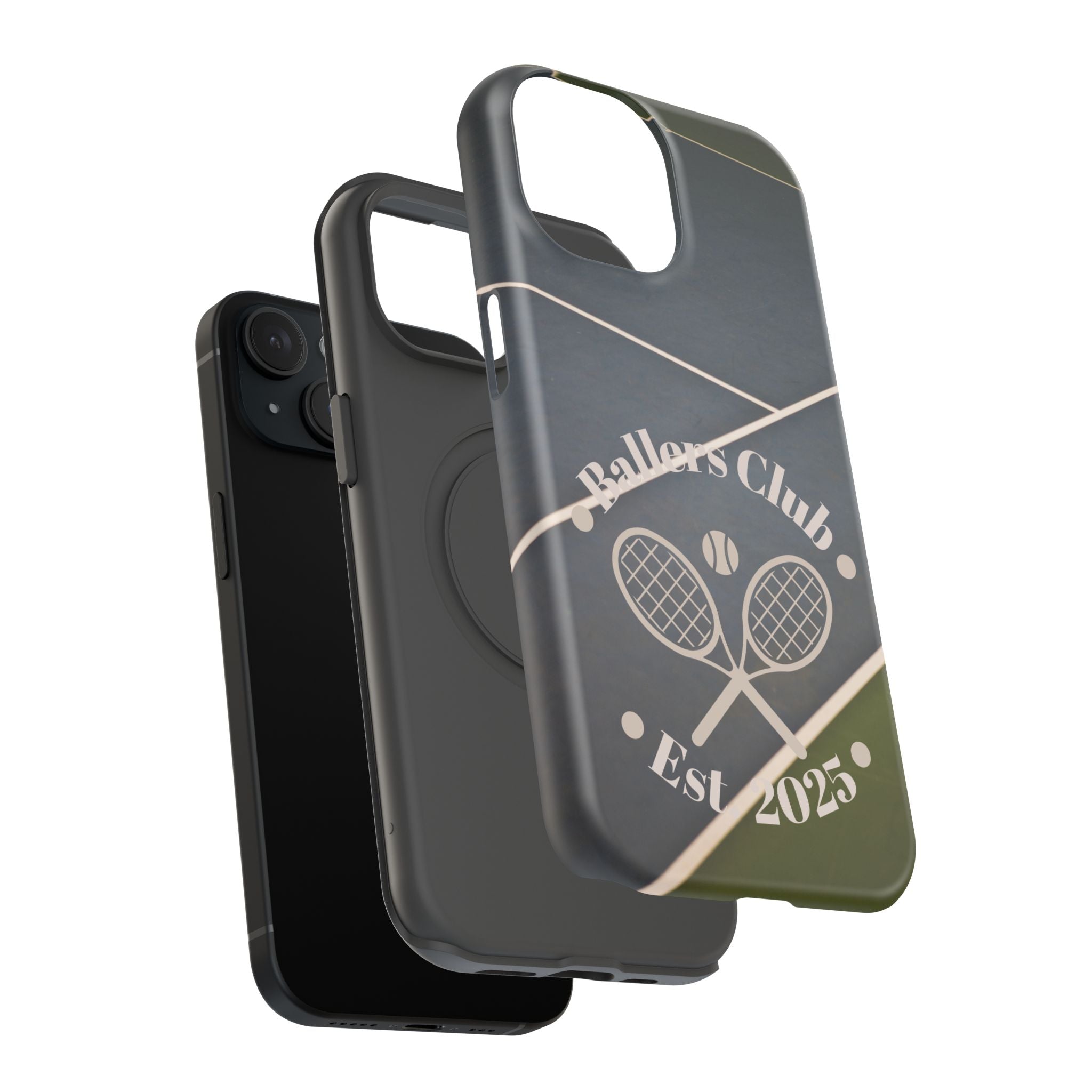 Tennis Impact-Resistant Phone Case — 'Ballers Club Est. 2025' Protective Cover