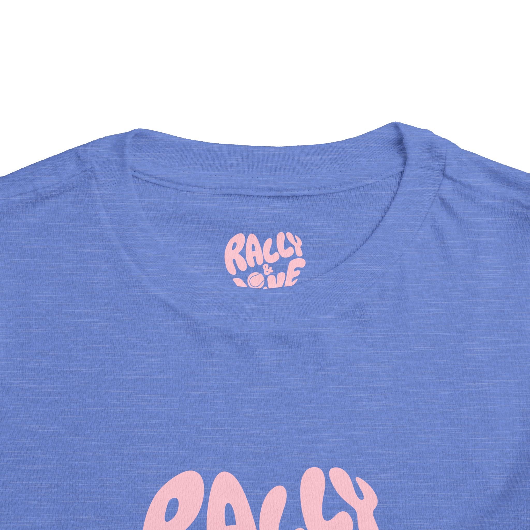 Girl's Toddler Junior Tee — 'Rally & Love' Heart logo T-Shirt (pink)