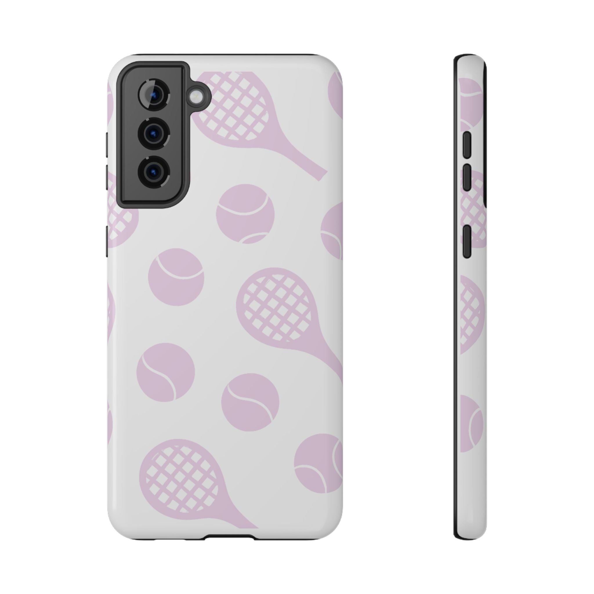 Tennis Impact-Resistant Phone Case — Pink Rackets & Balls