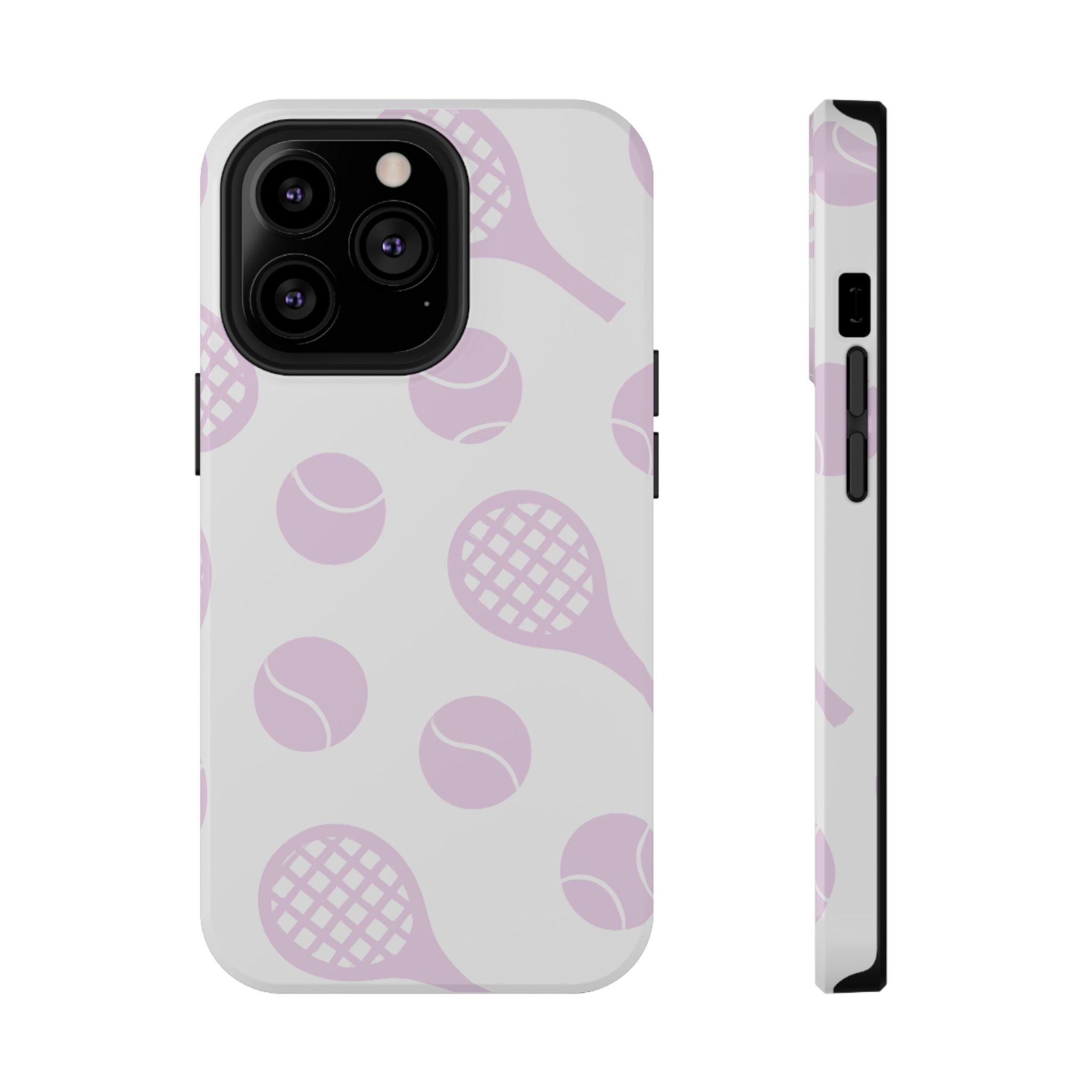 Tennis Impact-Resistant Phone Case — Pink Rackets & Balls
