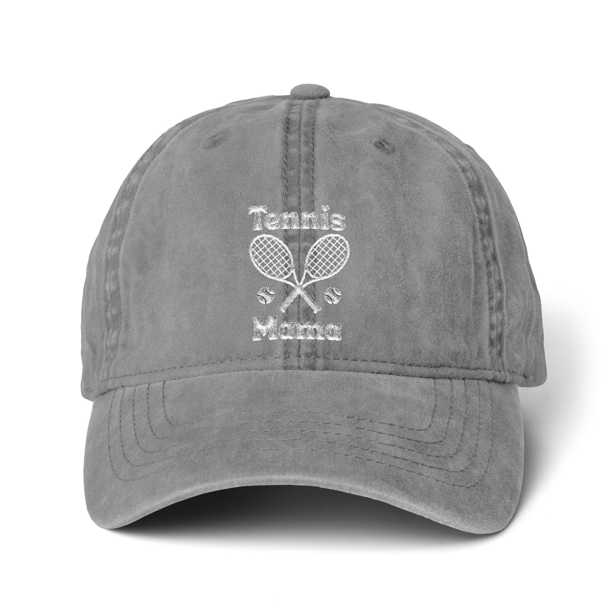 Women's Pigment-Dyed baseball Cap with Fashion Undervisor - White, Embroidered