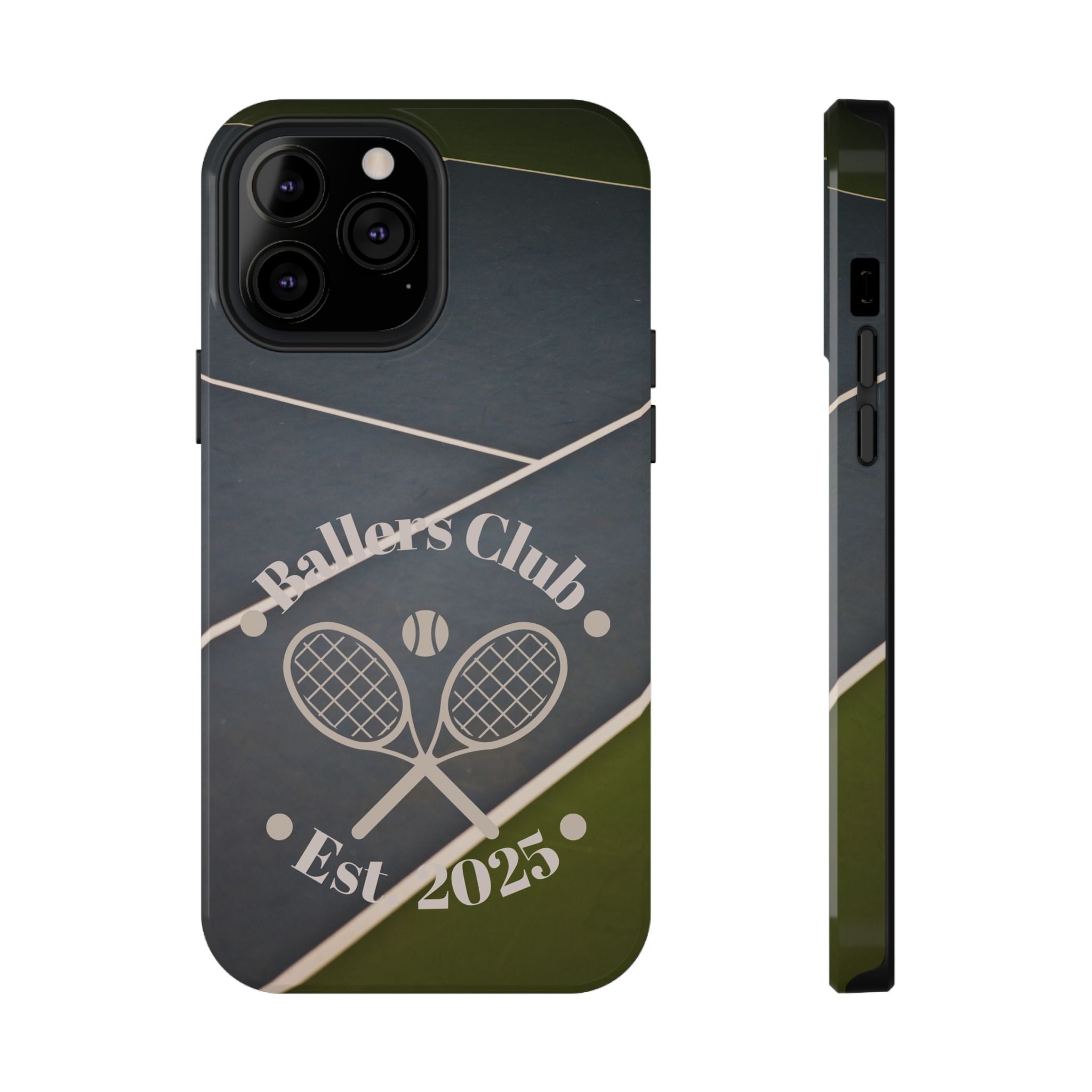 Tennis Impact-Resistant Phone Case — 'Ballers Club Est. 2025' Protective Cover