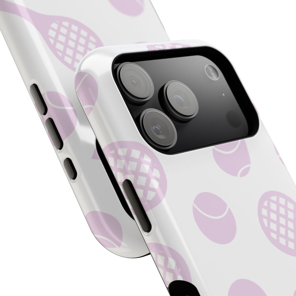 Tennis Impact-Resistant Phone Case — Pink Rackets & Balls