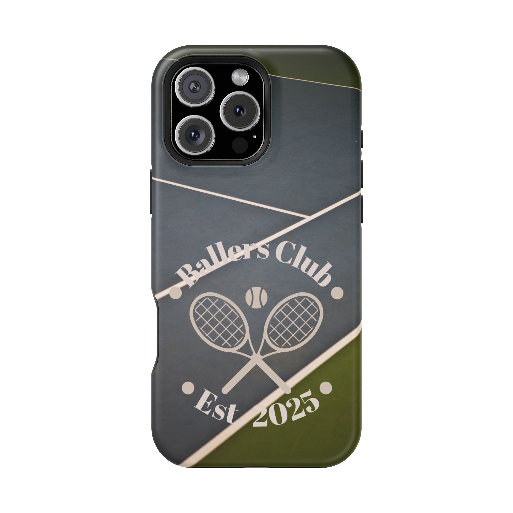 Tennis Impact-Resistant Phone Case — 'Ballers Club Est. 2025' Protective Cover