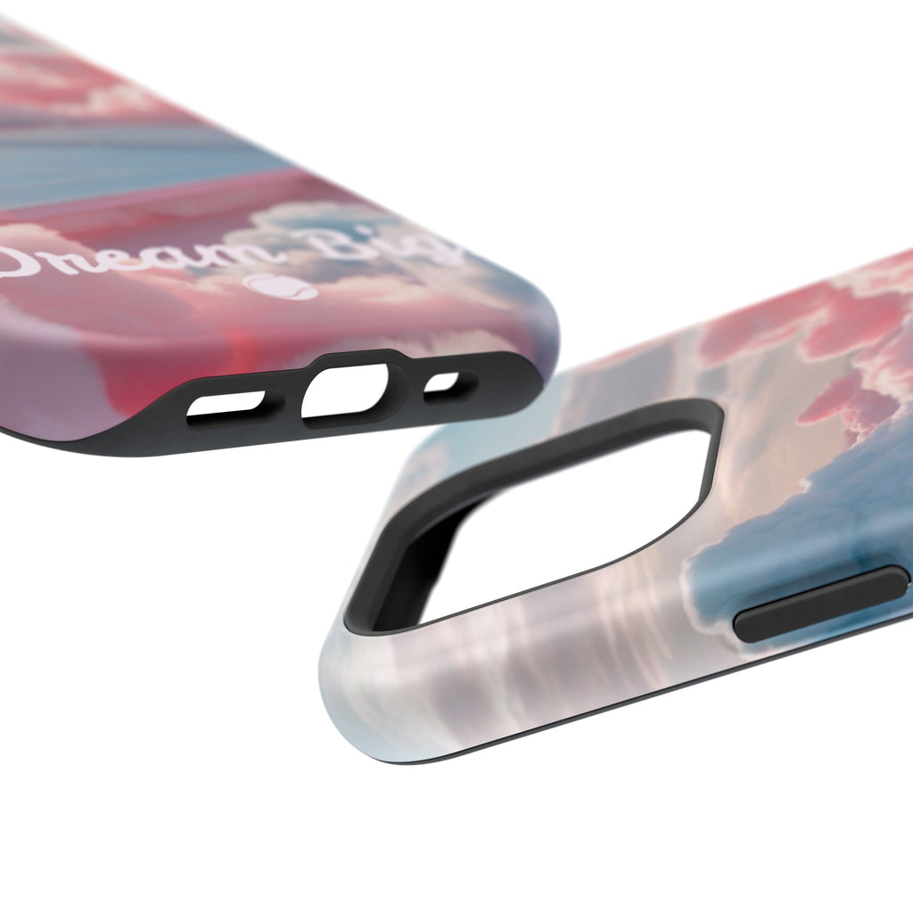 Tennis Impact-Resistant Phone Case — 'Dream Big' Pastel Cloud Tennis Court