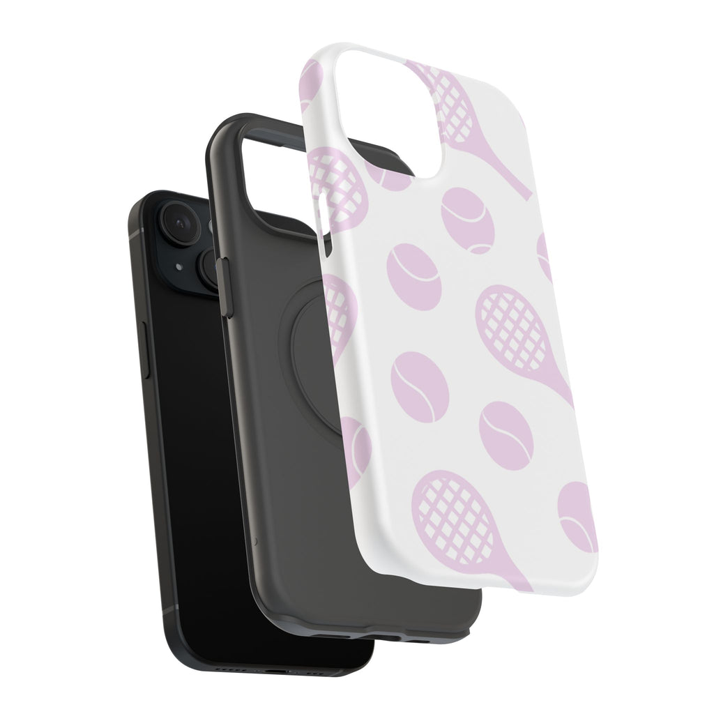 Tennis Impact-Resistant Phone Case — Pink Rackets & Balls