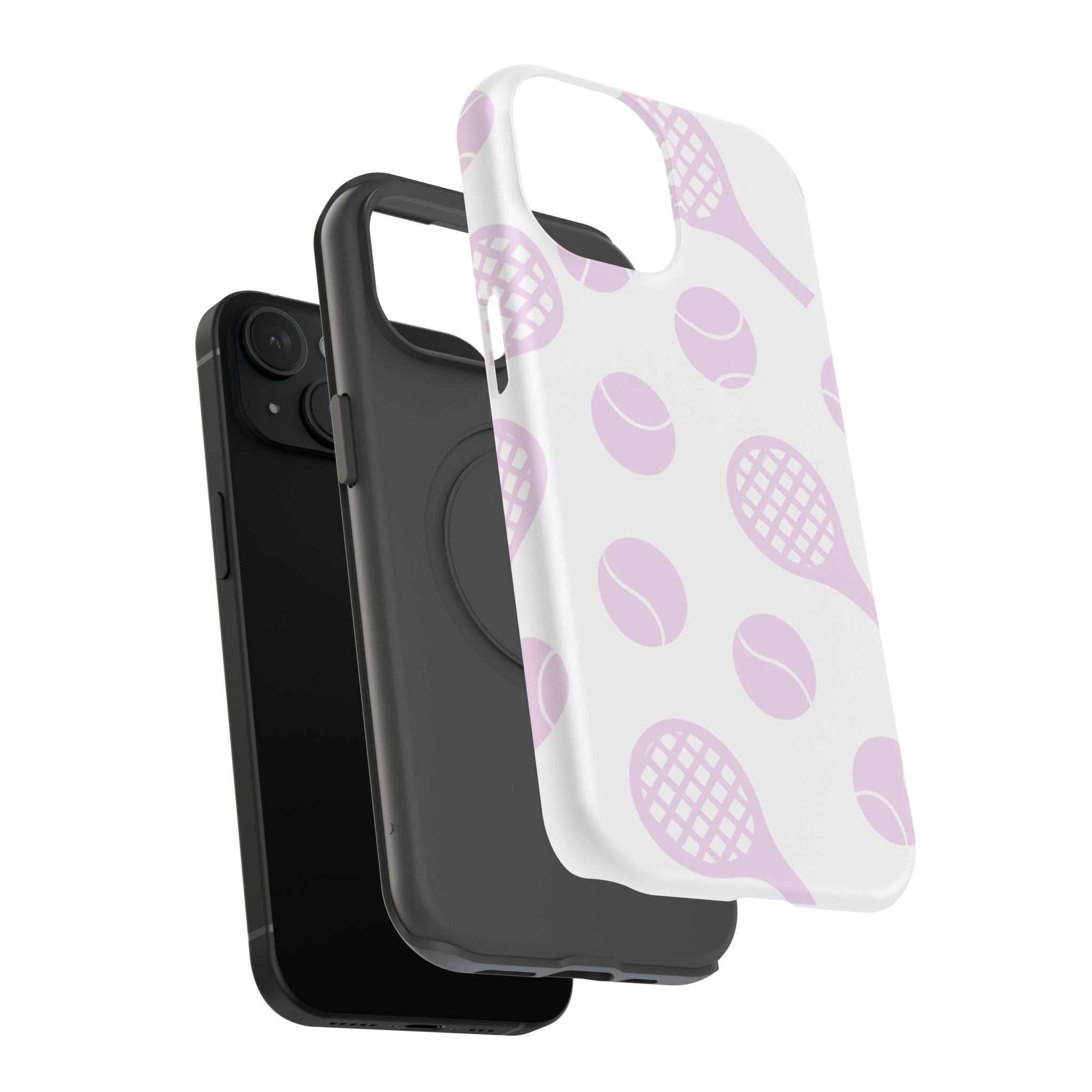Tennis Impact-Resistant Phone Case — Pink Rackets & Balls