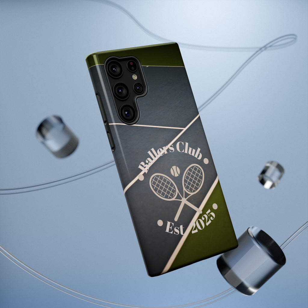 Tennis Impact-Resistant Phone Case — 'Ballers Club Est. 2025' Protective Cover