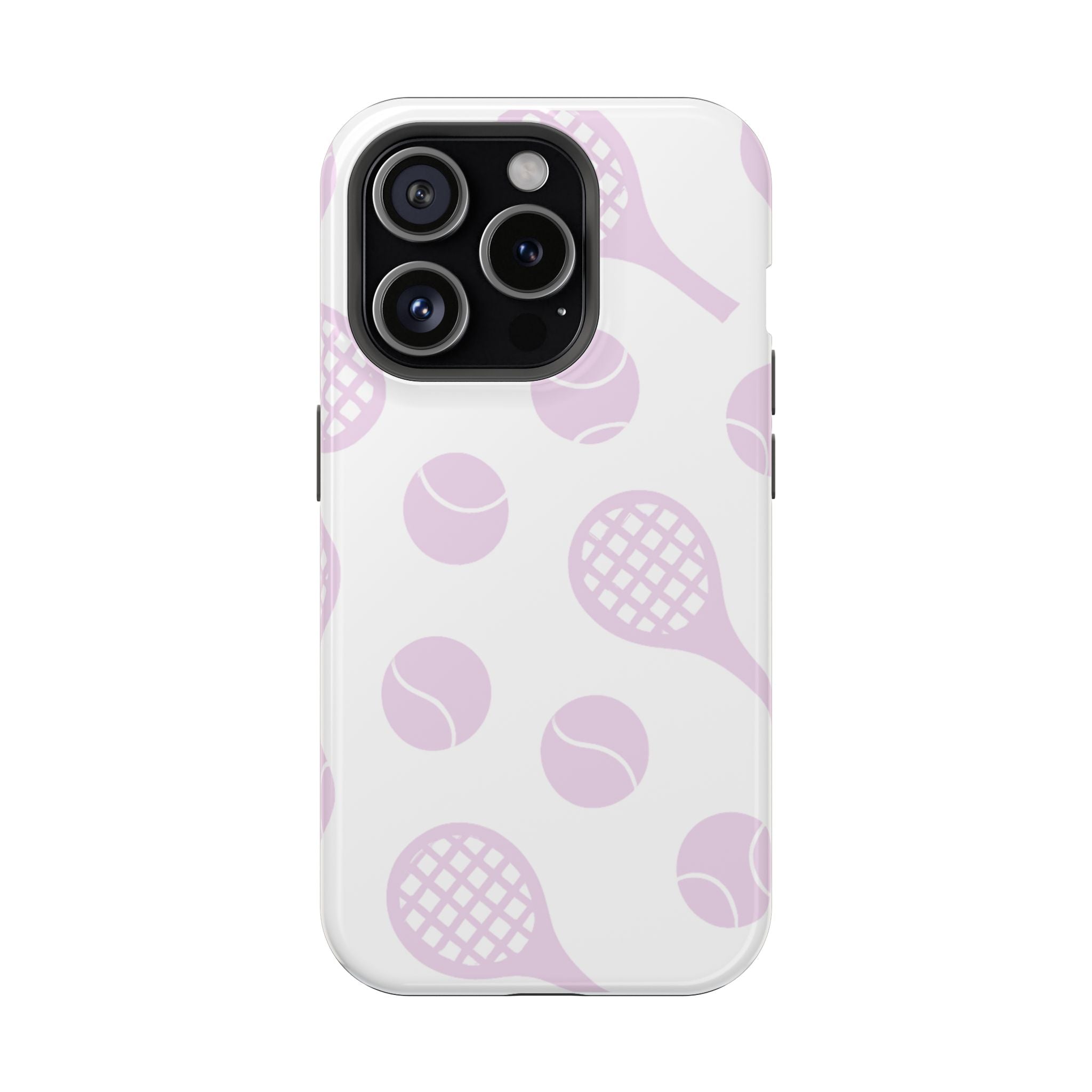Tennis Impact-Resistant Phone Case — Pink Rackets & Balls