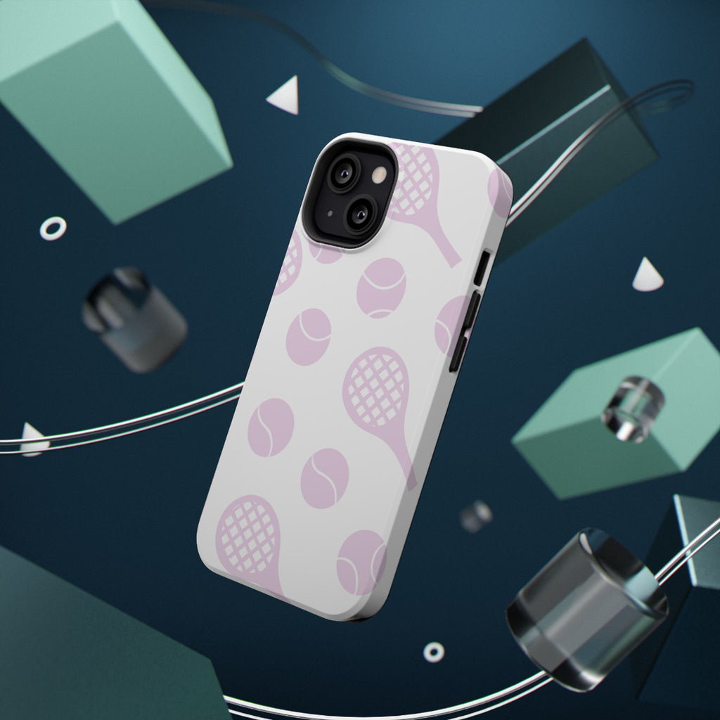 Tennis Impact-Resistant Phone Case — Pink Rackets & Balls
