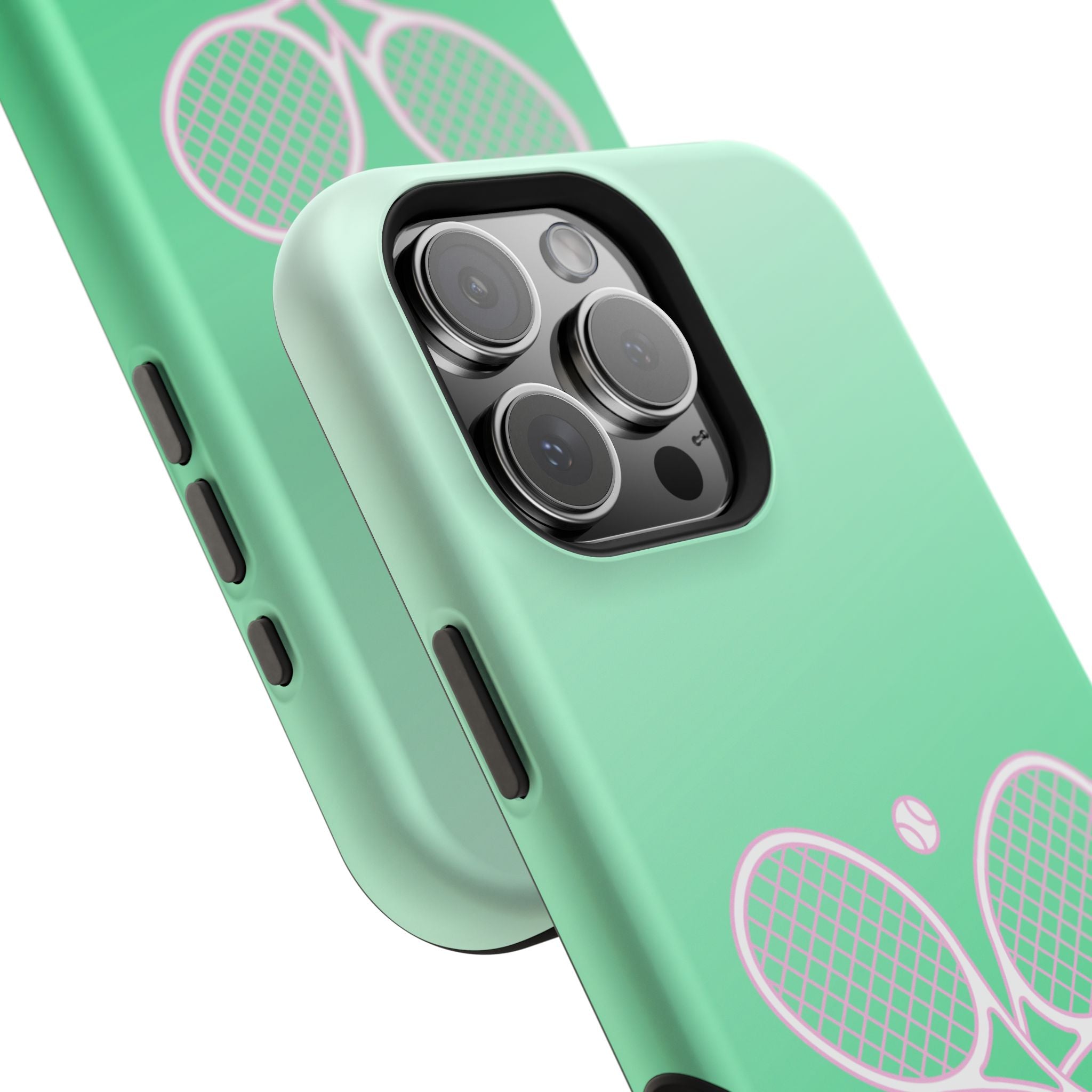 Tennis Impact-Resistant Phone Case — 'Forty Love', Green Gradient
