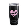 20oz Coffee Tumbler – "Rally & Love" Heart Design | Insulated Travel Cup for Everyday (Bubblegum pink)