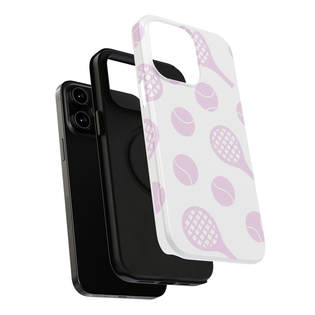 Tennis Impact-Resistant Phone Case — Pink Rackets & Balls