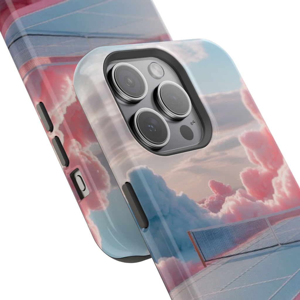 Tennis Impact-Resistant Phone Case — 'Dream Big' Pastel Cloud Tennis Court