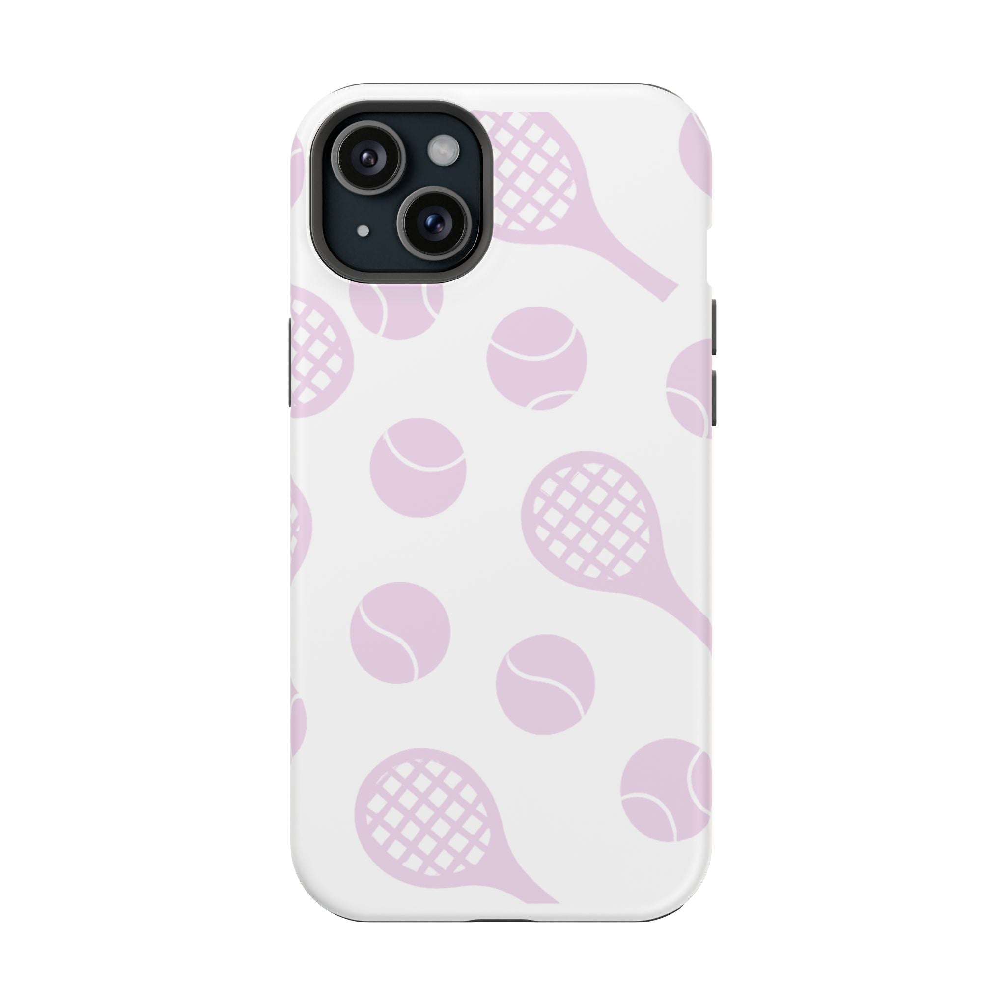 Tennis Impact-Resistant Phone Case — Pink Rackets & Balls