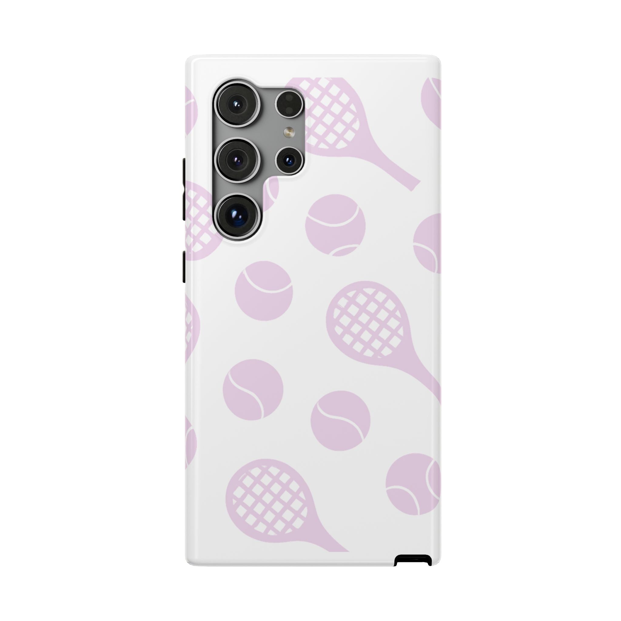 Tennis Impact-Resistant Phone Case — Pink Rackets & Balls