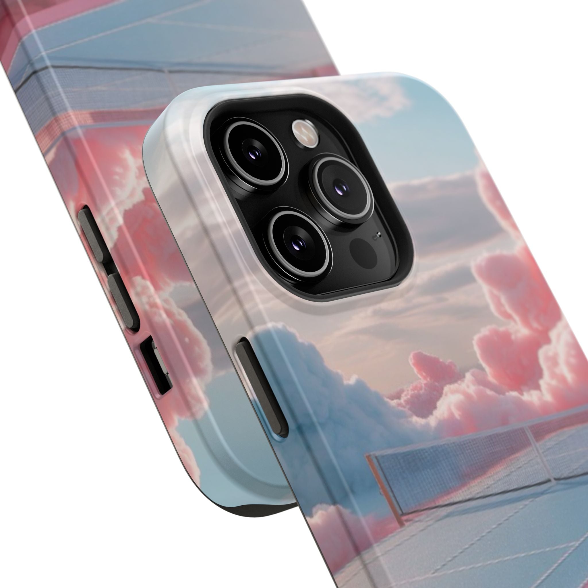 Tennis Impact-Resistant Phone Case — 'Dream Big' Pastel Cloud Tennis Court