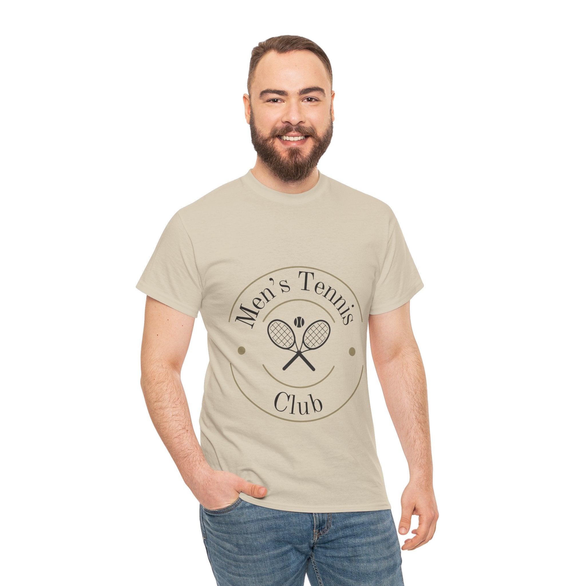 Men's Tee — 'Men's Tennis Club' Vintage Tennis Rackets T-Shirt