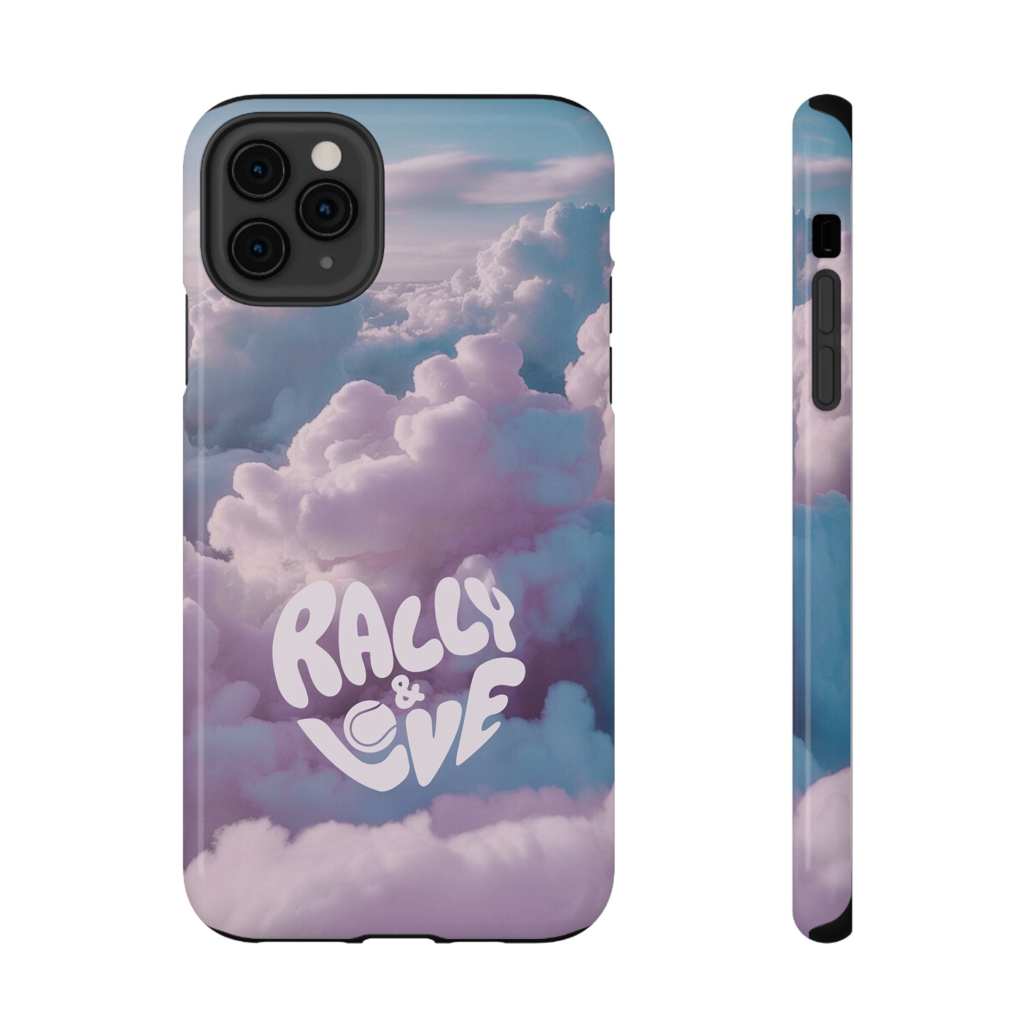 Impact-Resistant Phone Case — "Rally & Love" Clouds/Love in the Air