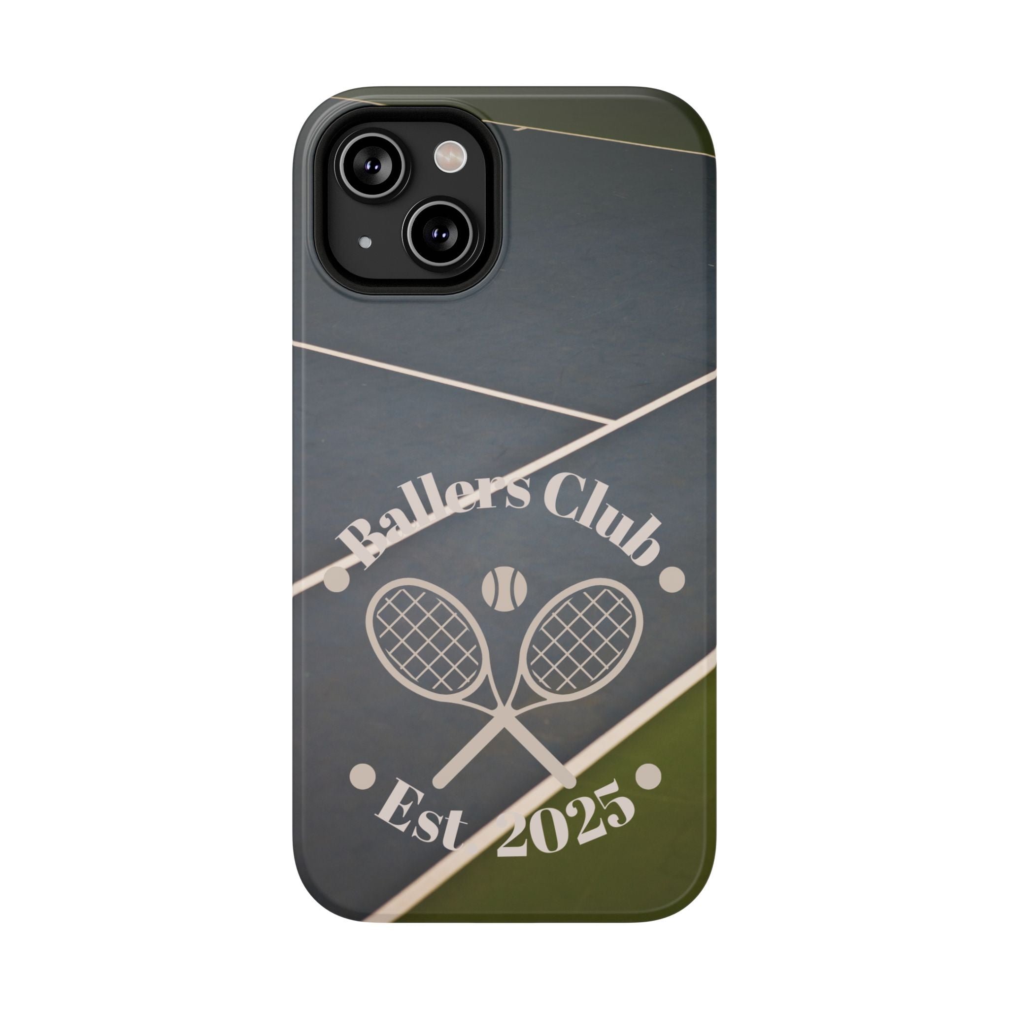 Tennis Impact-Resistant Phone Case — 'Ballers Club Est. 2025' Protective Cover