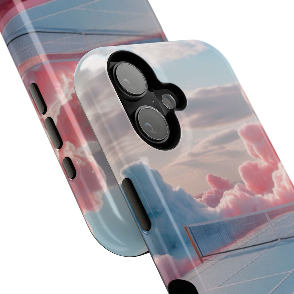 Tennis Impact-Resistant Phone Case — 'Dream Big' Pastel Cloud Tennis Court