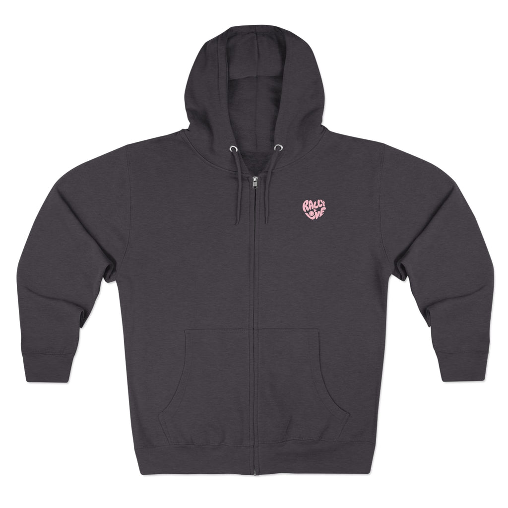 Women's Zip Hoodie — 'Rally & Love" primary logo Zip Hoodie sweatshirt