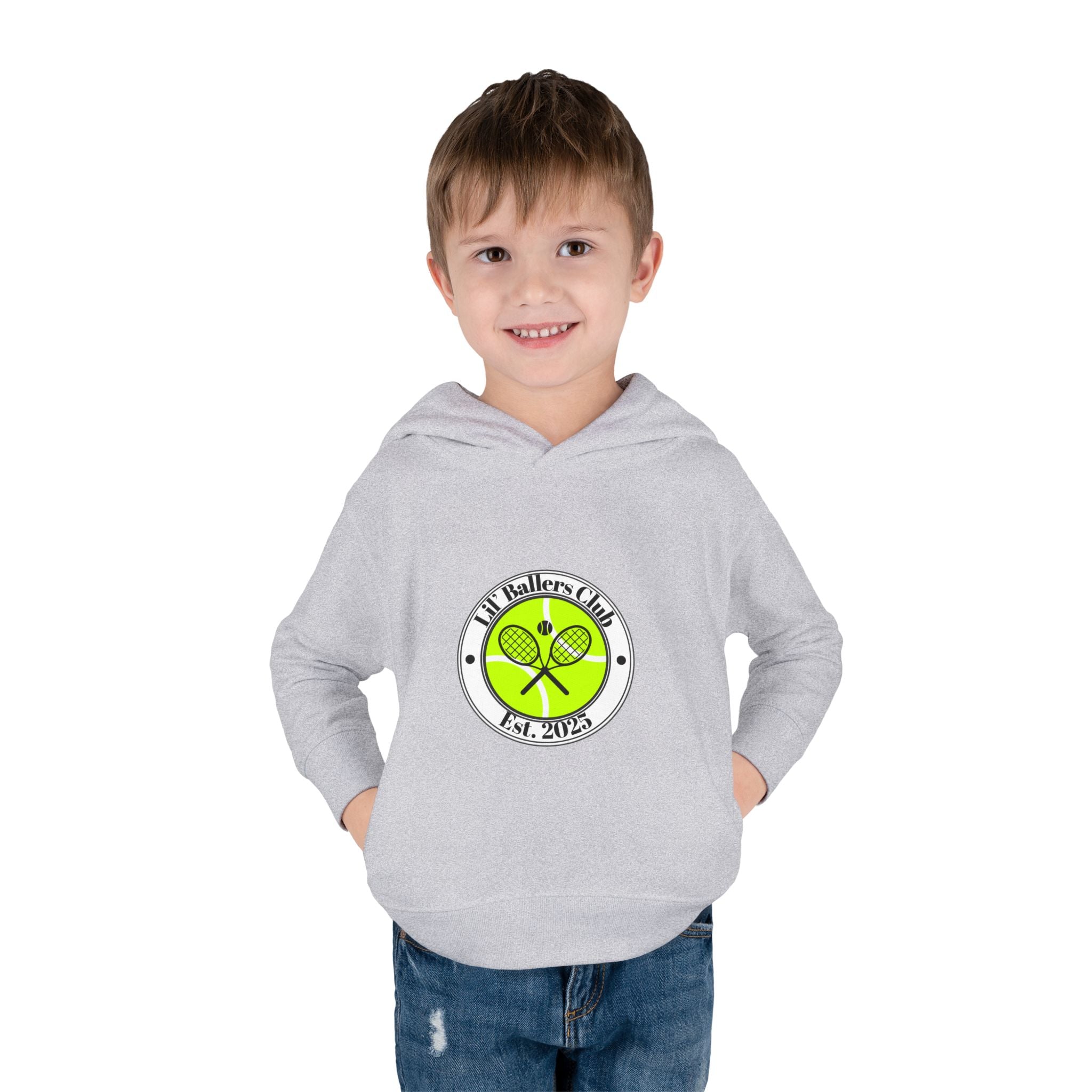 Boy's Toddler Junior Hoodie Sweatshirt — 'Lil' Baller's Club' Pullover Fleece Tennis