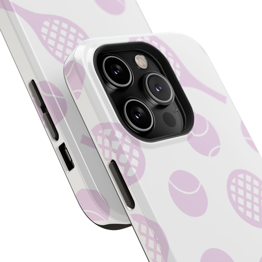 Tennis Impact-Resistant Phone Case — Pink Rackets & Balls