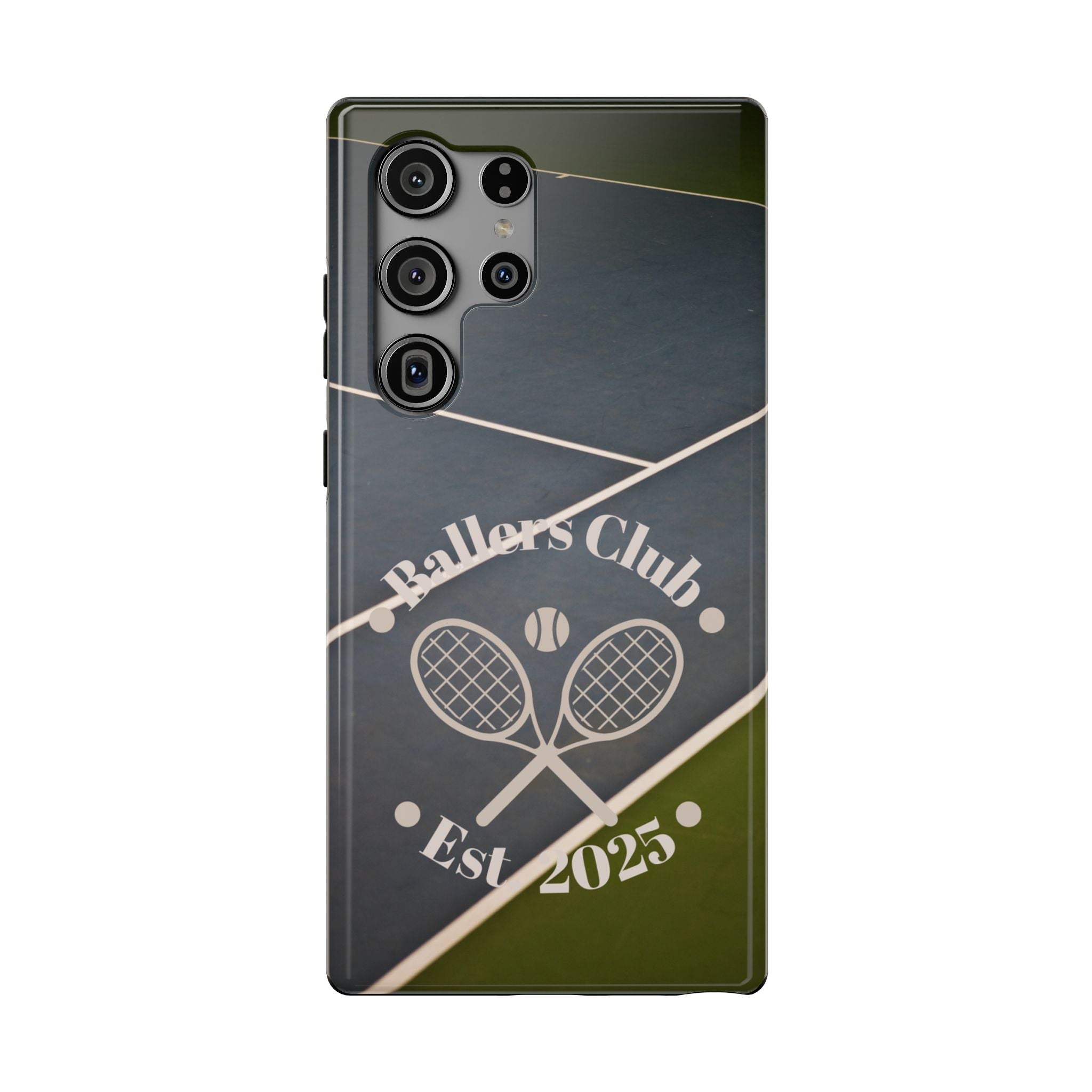 Tennis Impact-Resistant Phone Case — 'Ballers Club Est. 2025' Protective Cover