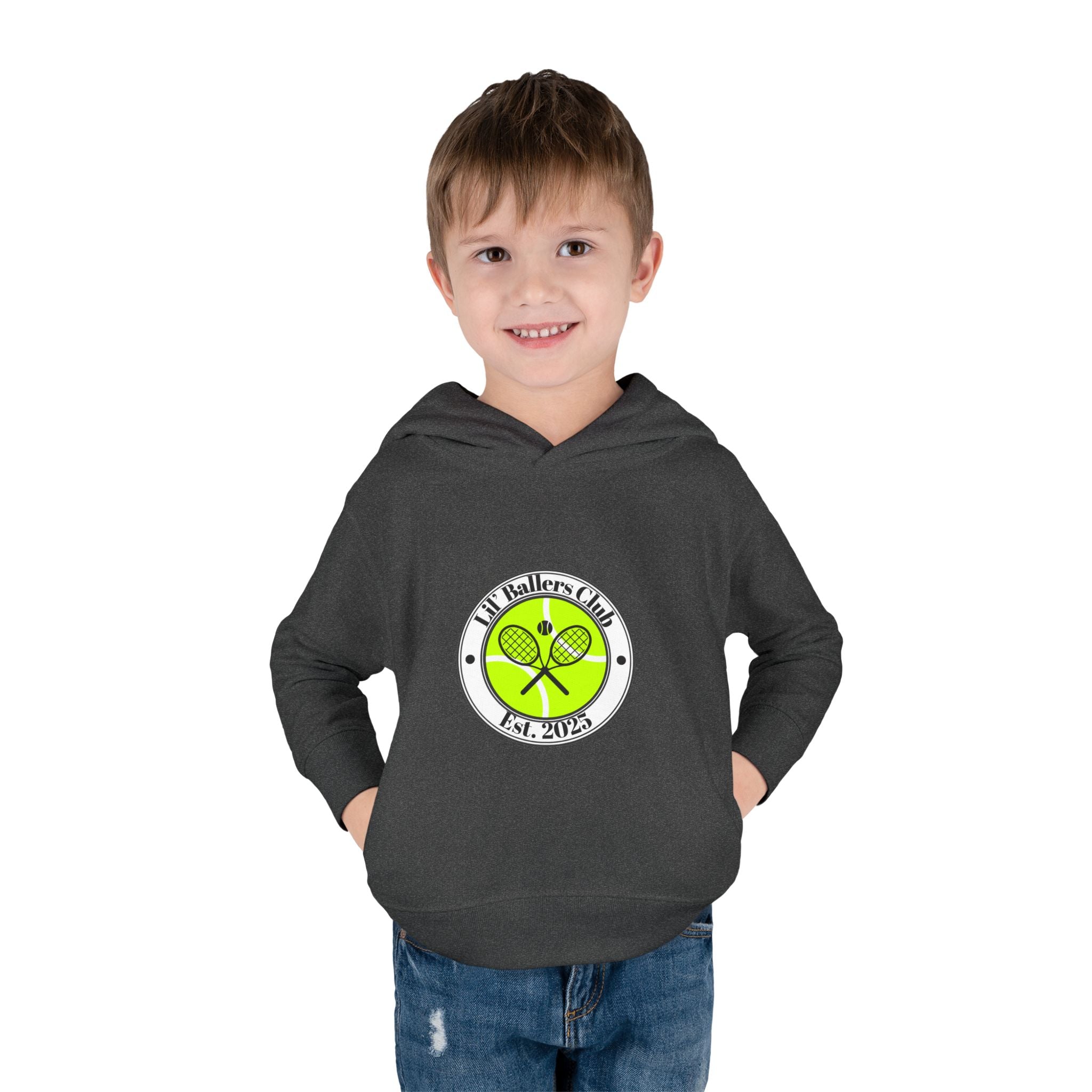Boy's Toddler Junior Hoodie Sweatshirt — 'Lil' Baller's Club' Pullover Fleece Tennis
