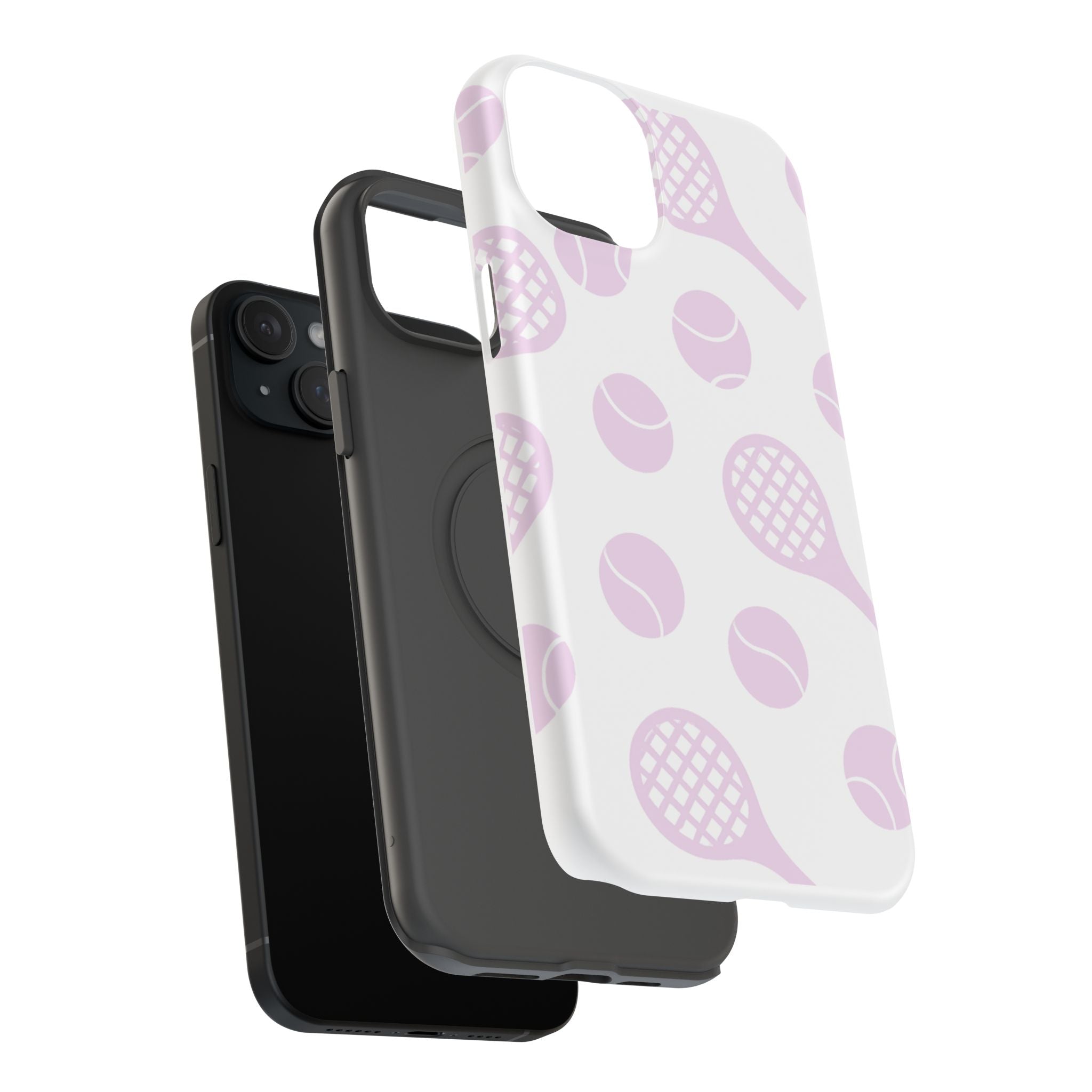 Tennis Impact-Resistant Phone Case — Pink Rackets & Balls