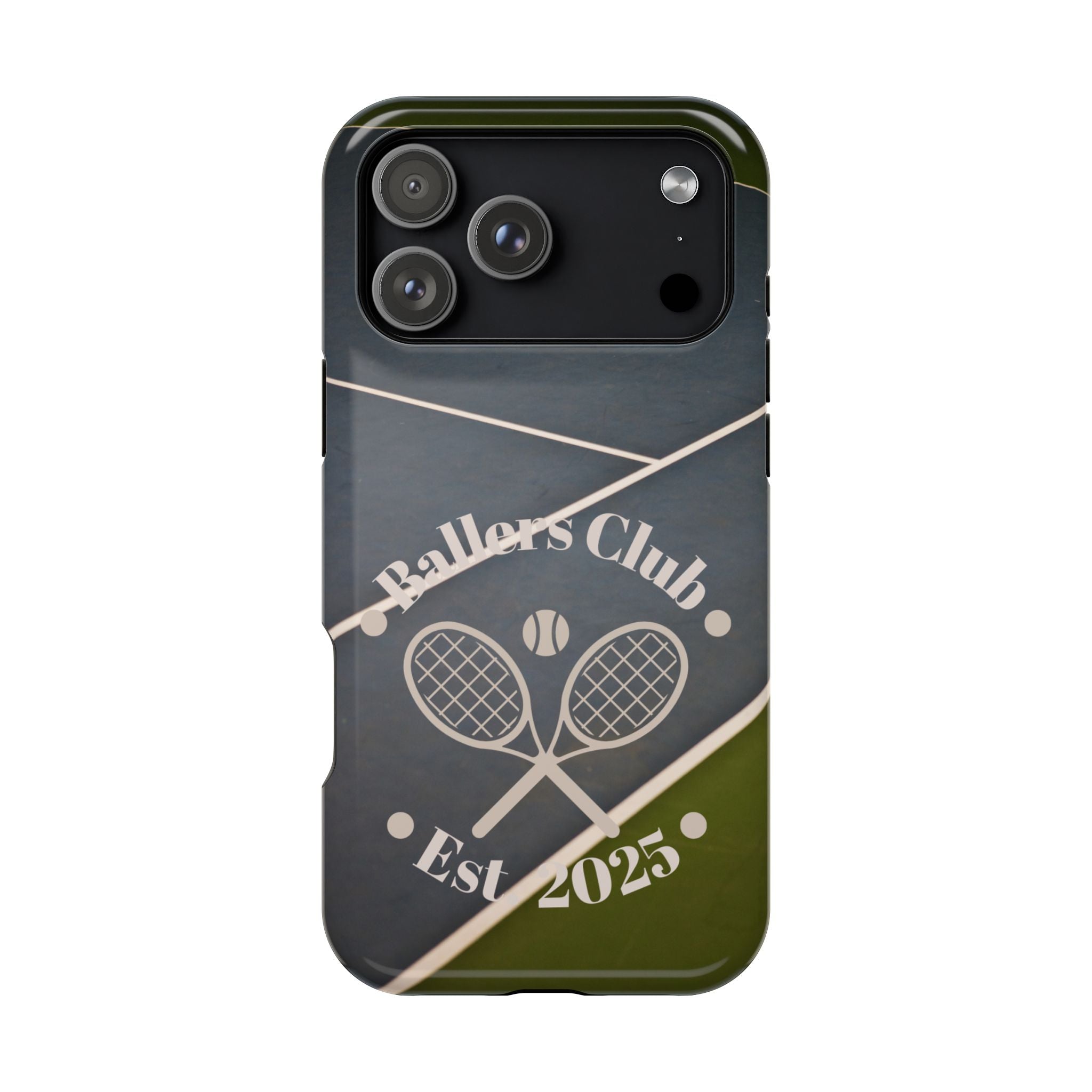 Tennis Impact-Resistant Phone Case — 'Ballers Club Est. 2025' Protective Cover