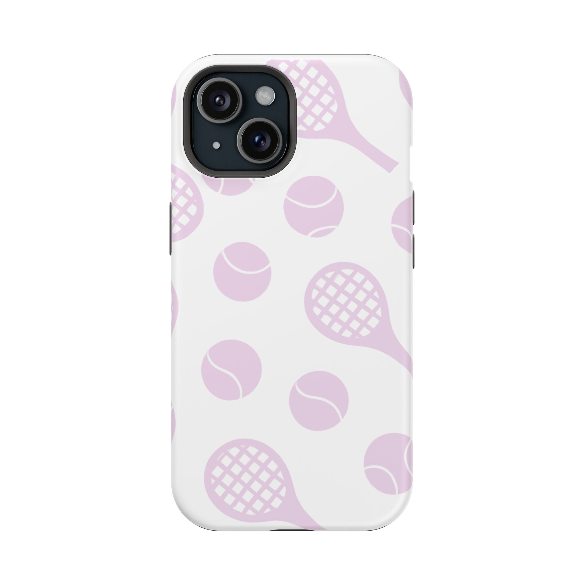 Tennis Impact-Resistant Phone Case — Pink Rackets & Balls