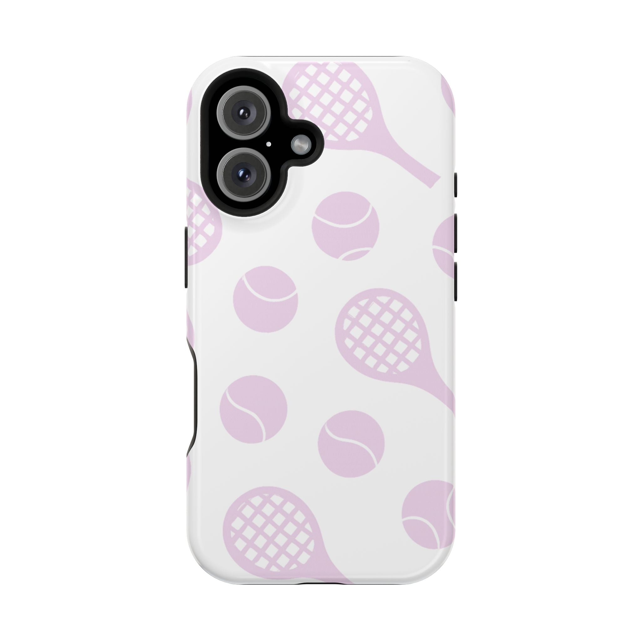 Tennis Impact-Resistant Phone Case — Pink Rackets & Balls