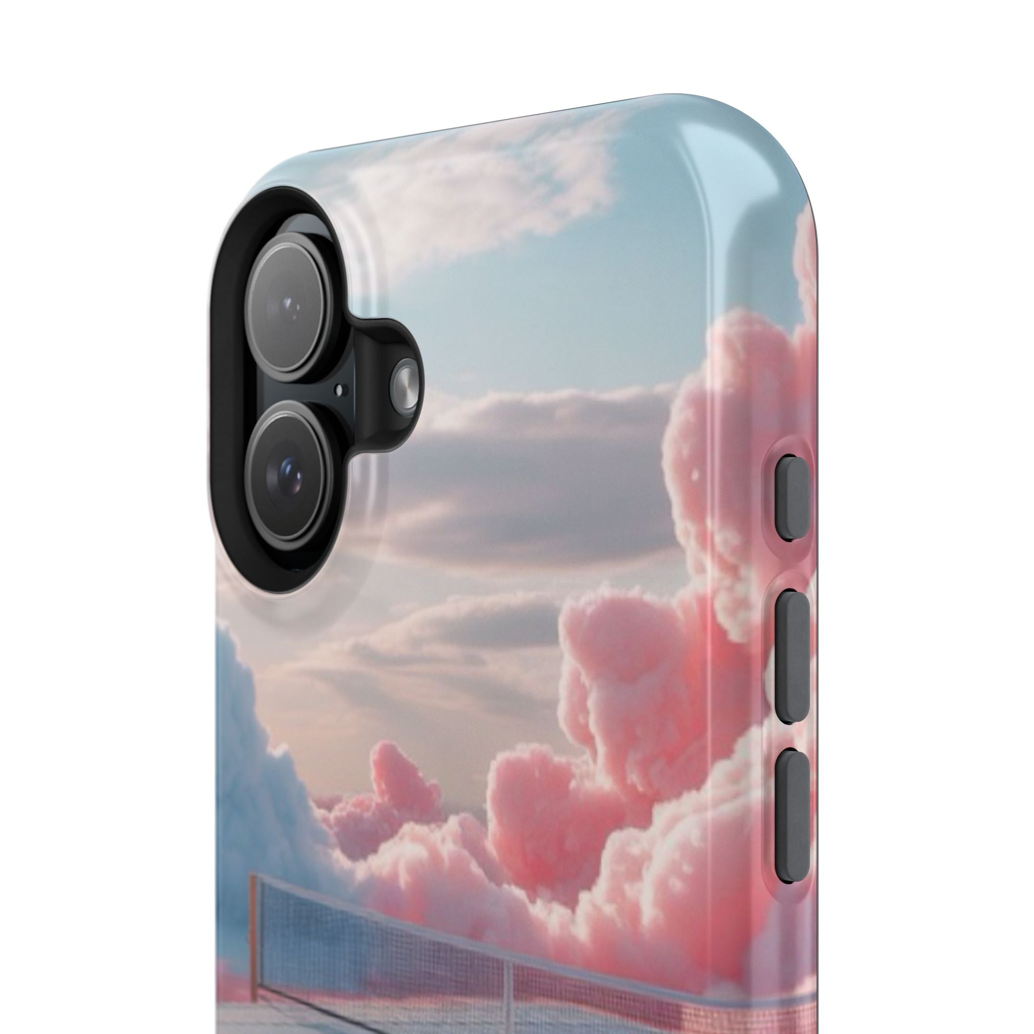 Tennis Impact-Resistant Phone Case — 'Dream Big' Pastel Cloud Tennis Court