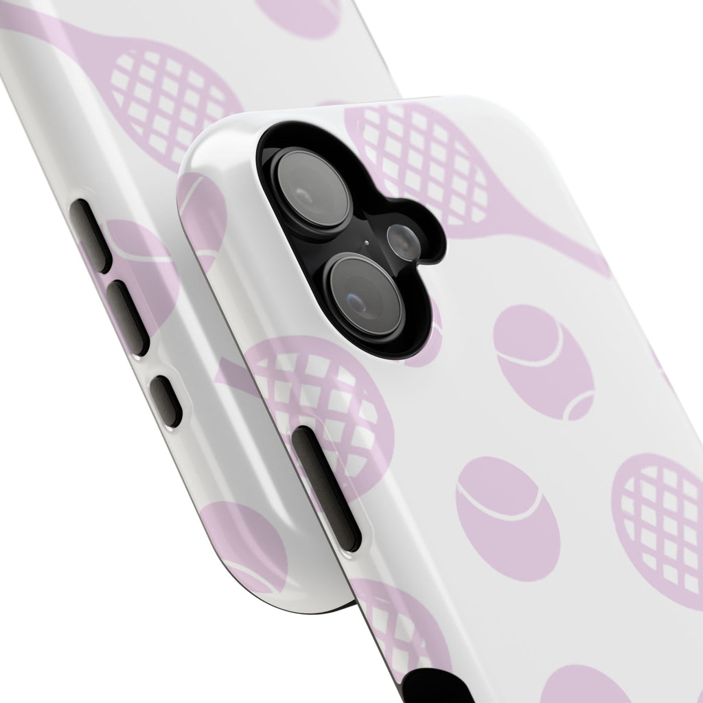 Tennis Impact-Resistant Phone Case — Pink Rackets & Balls