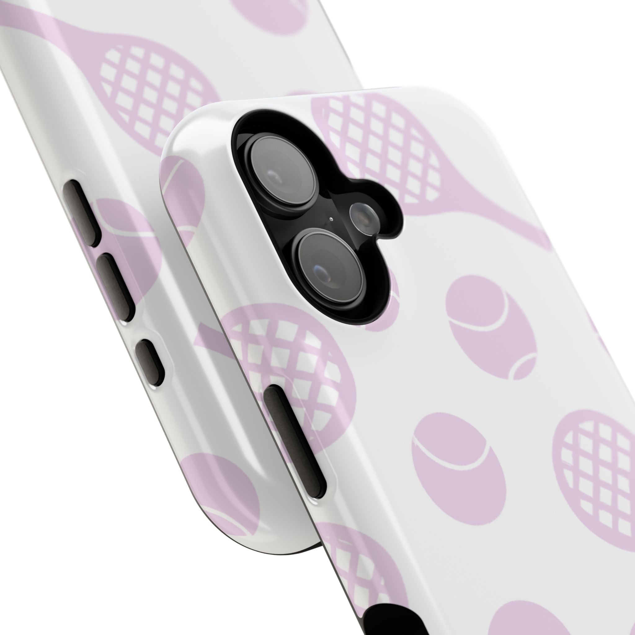 Tennis Impact-Resistant Phone Case — Pink Rackets & Balls