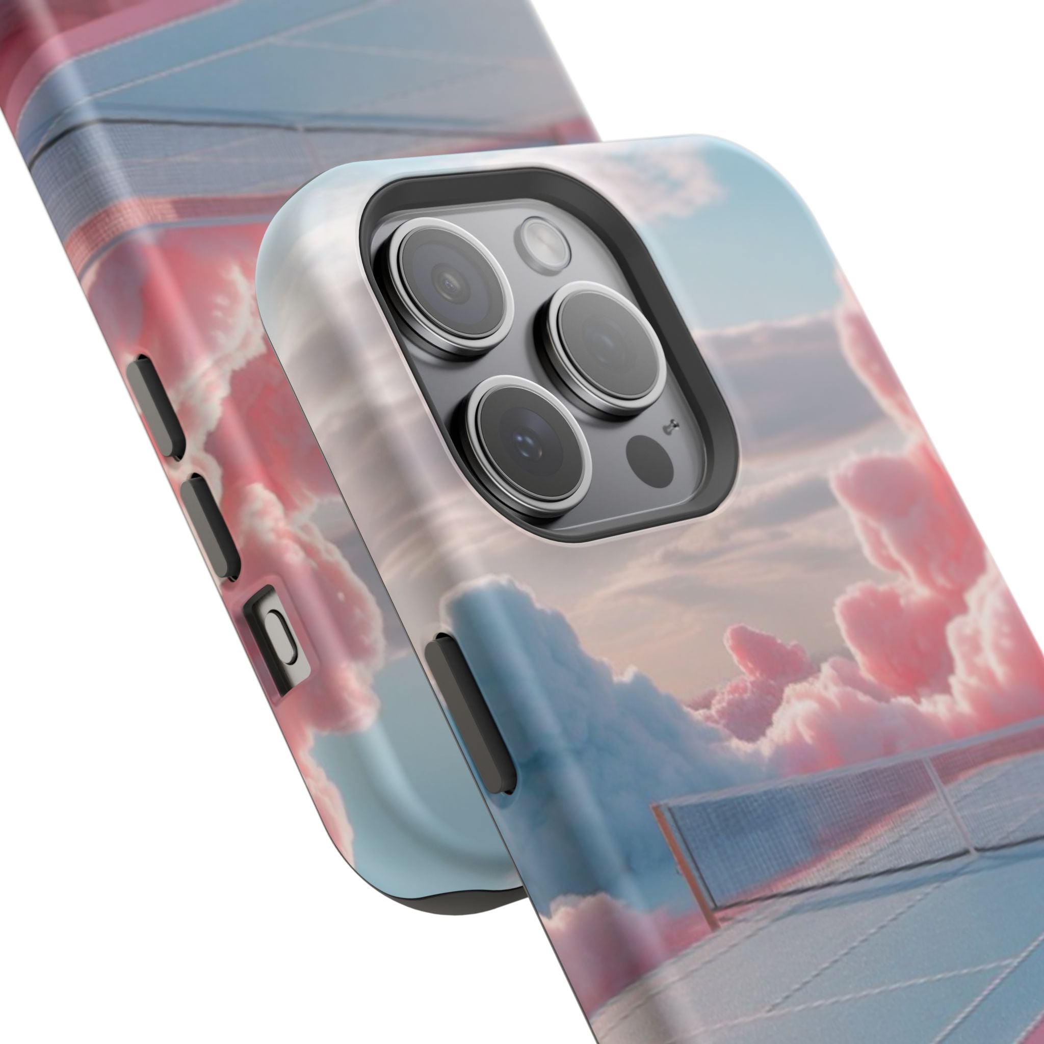 Tennis Impact-Resistant Phone Case — 'Dream Big' Pastel Cloud Tennis Court