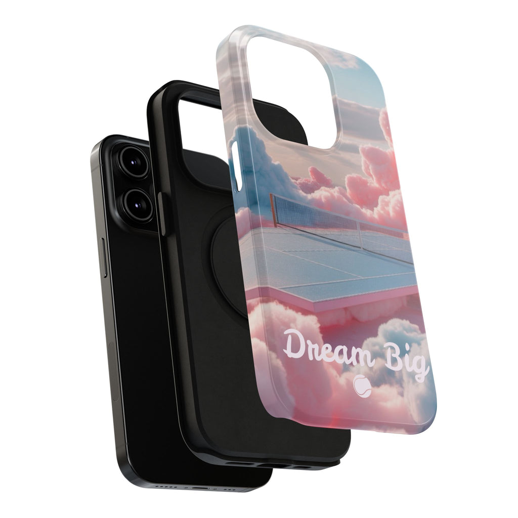 Tennis Impact-Resistant Phone Case — 'Dream Big' Pastel Cloud Tennis Court