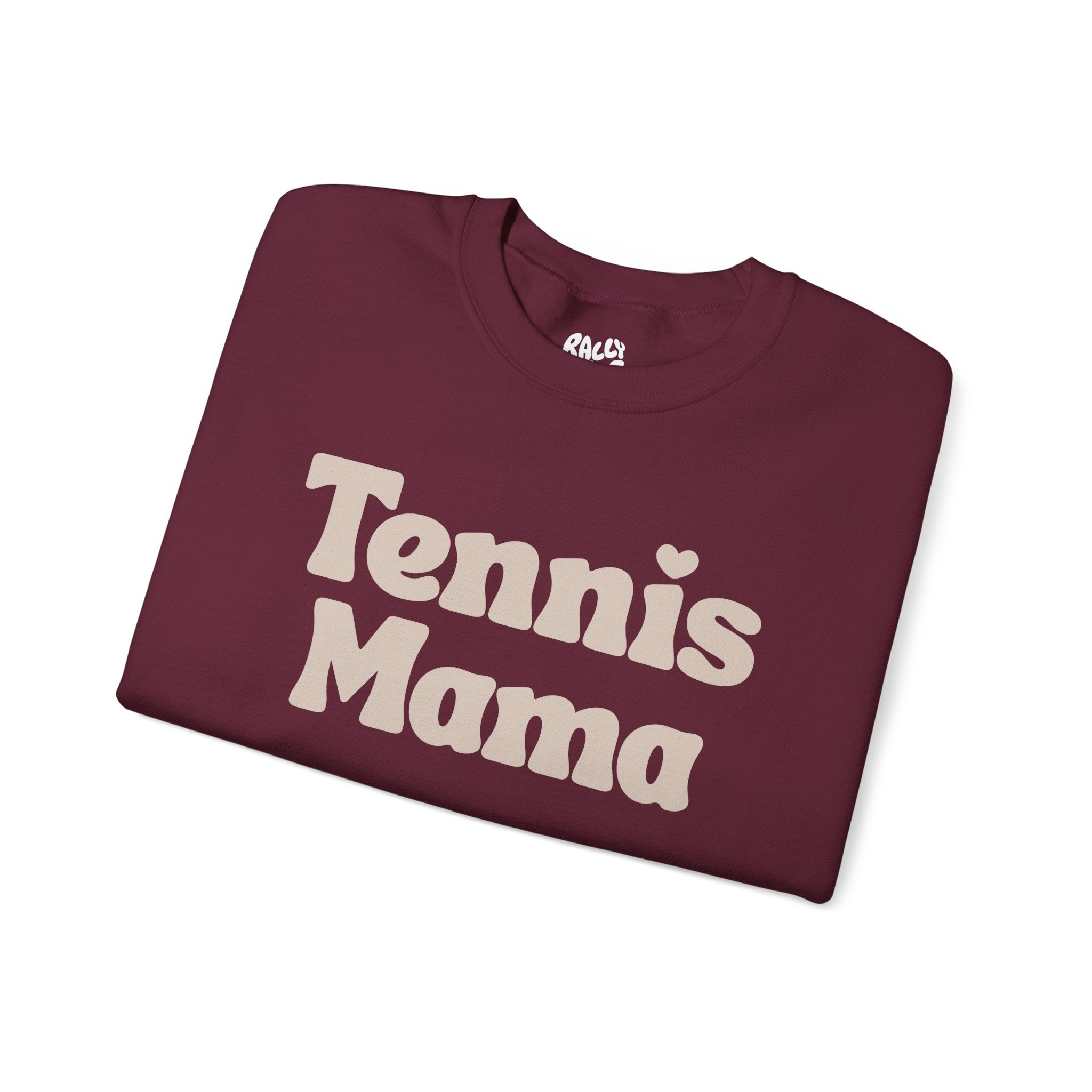 Women's Crewneck Sweatshirt - 'Tennis mama' tennis sweatshirt (tan)