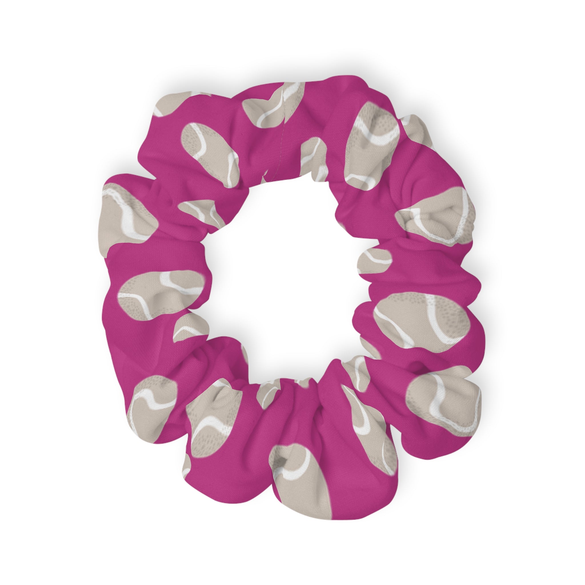 Pink & Gray Hair Accessory — Tennis Ball Scrunchie
