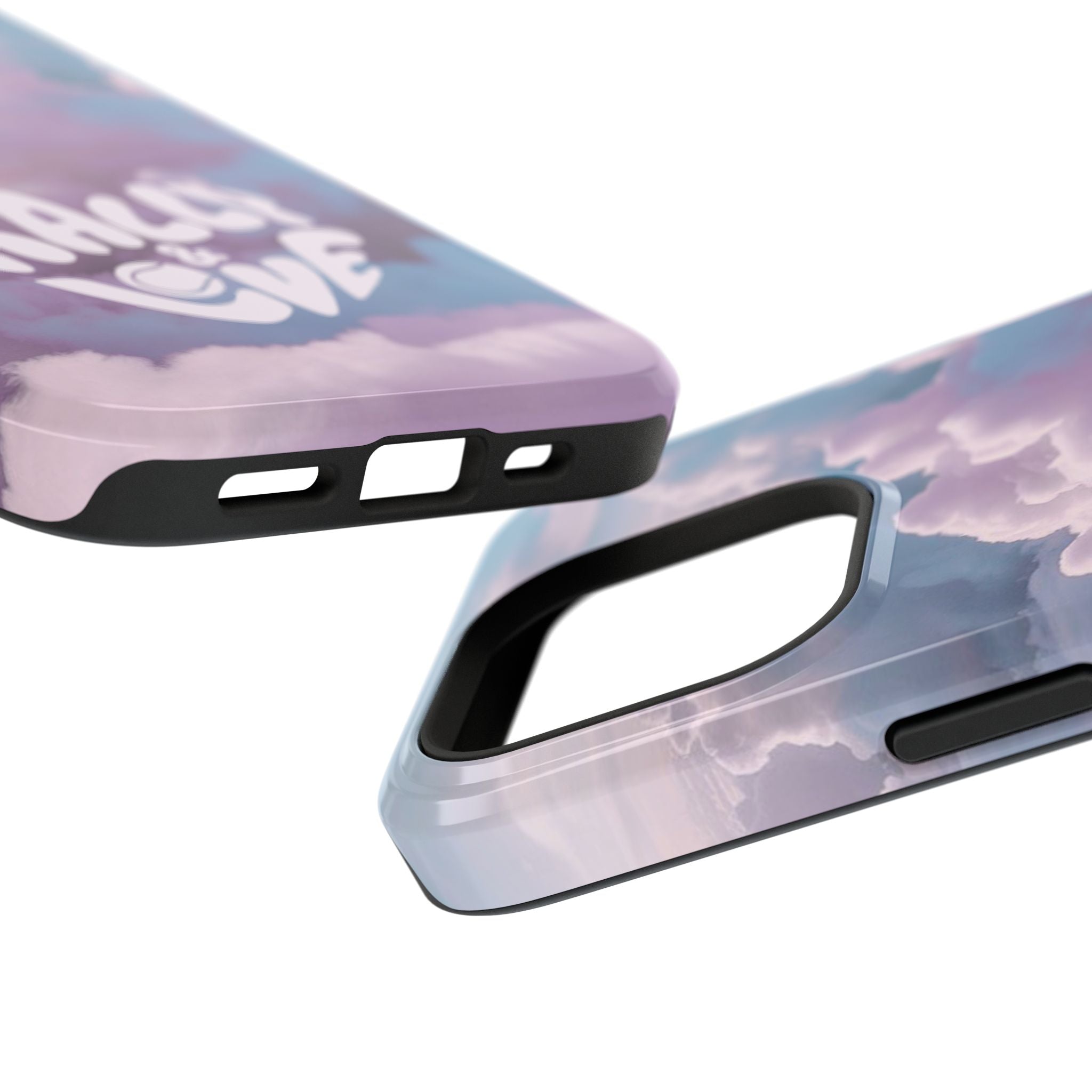 Impact-Resistant Phone Case — "Rally & Love" Clouds/Love in the Air
