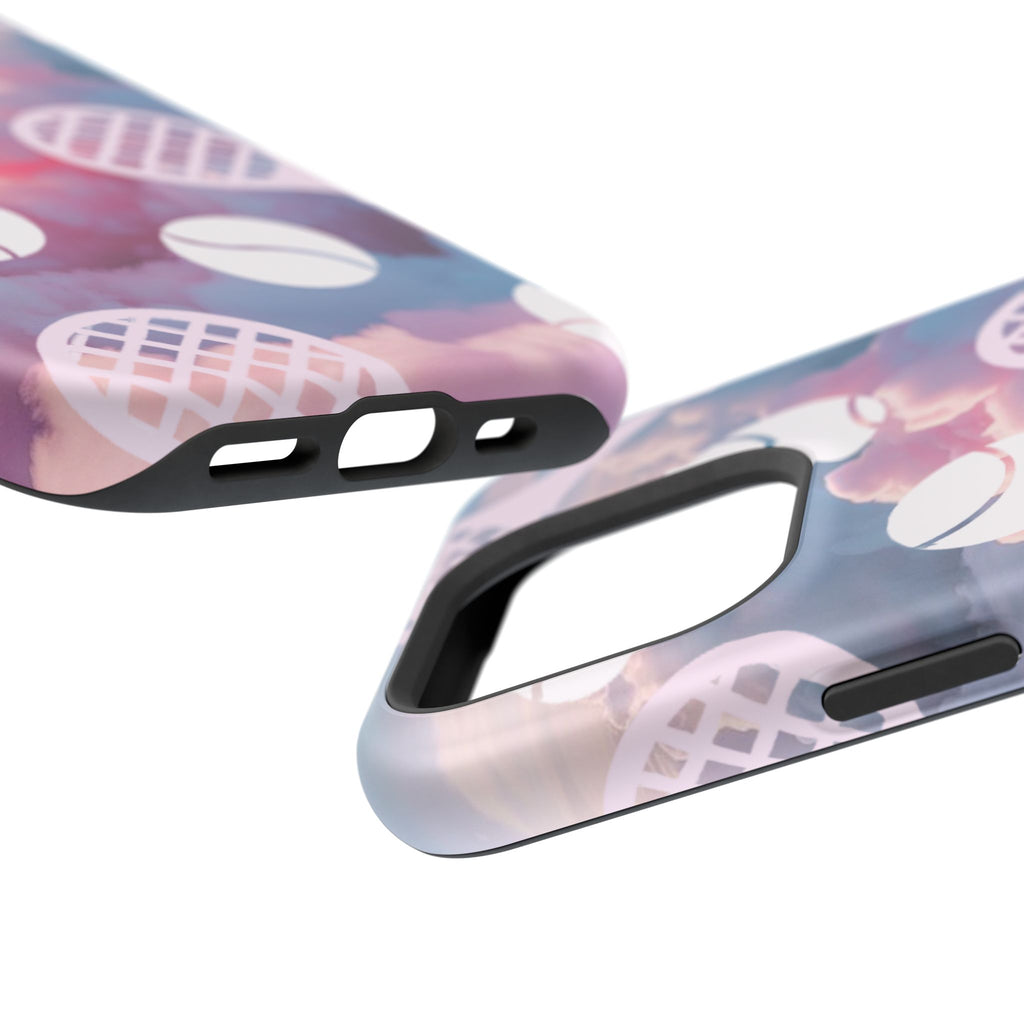 Tennis Impact-Resistant Phone Case — Tennis Rackets & Balls on Cloudscape