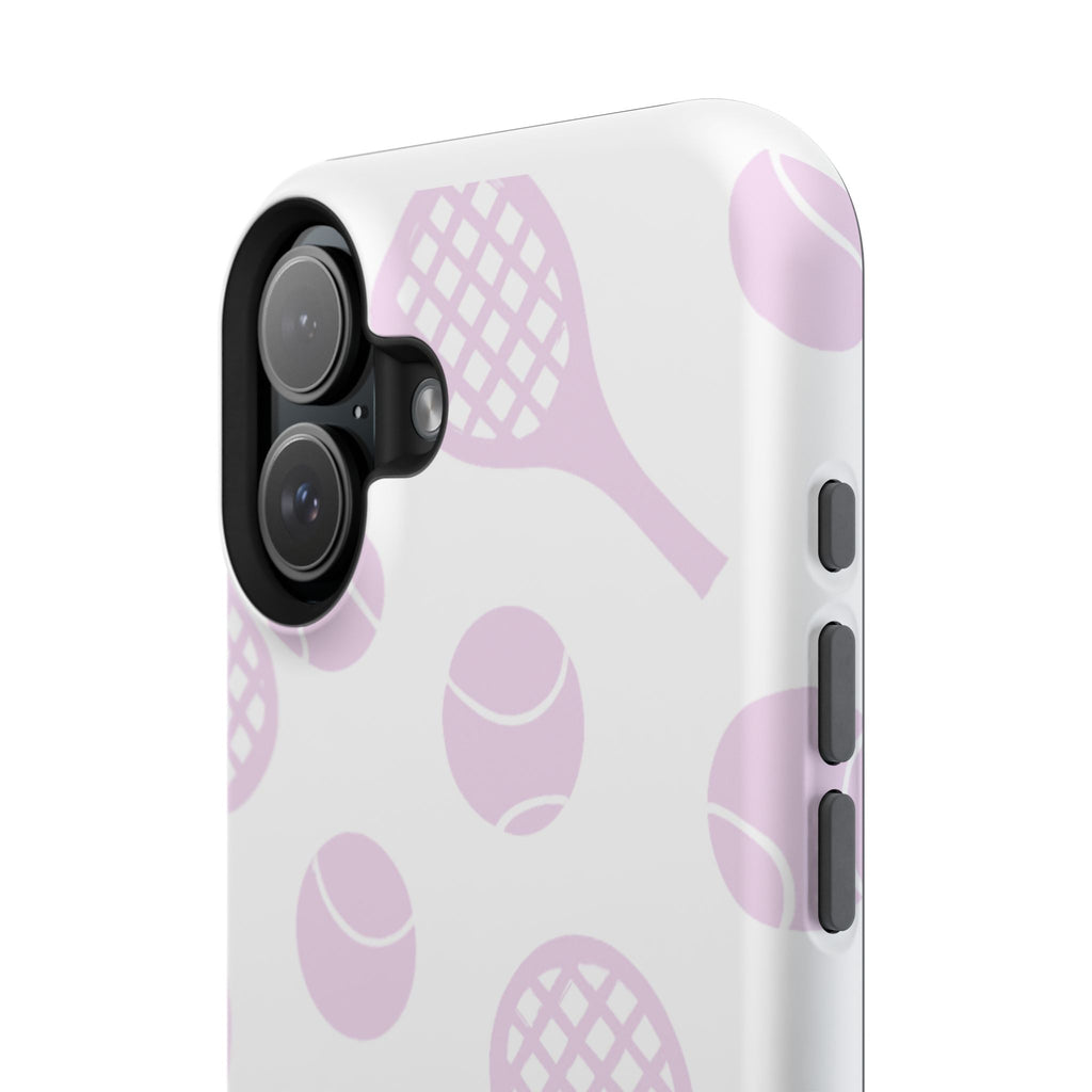 Tennis Impact-Resistant Phone Case — Pink Rackets & Balls
