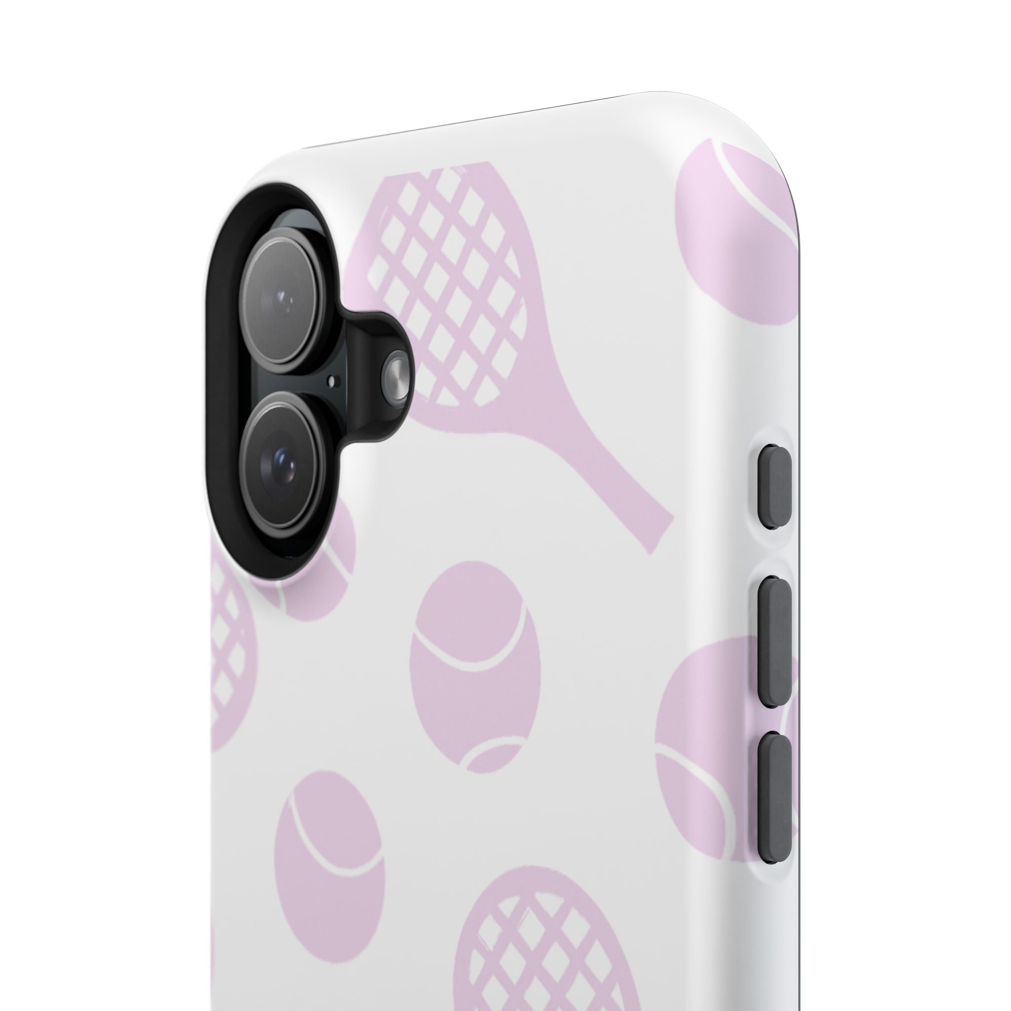 Tennis Impact-Resistant Phone Case — Pink Rackets & Balls