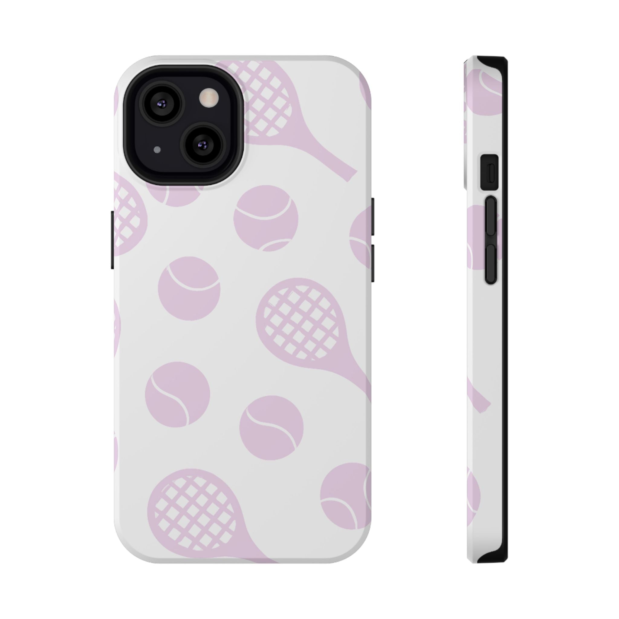 Tennis Impact-Resistant Phone Case — Pink Rackets & Balls